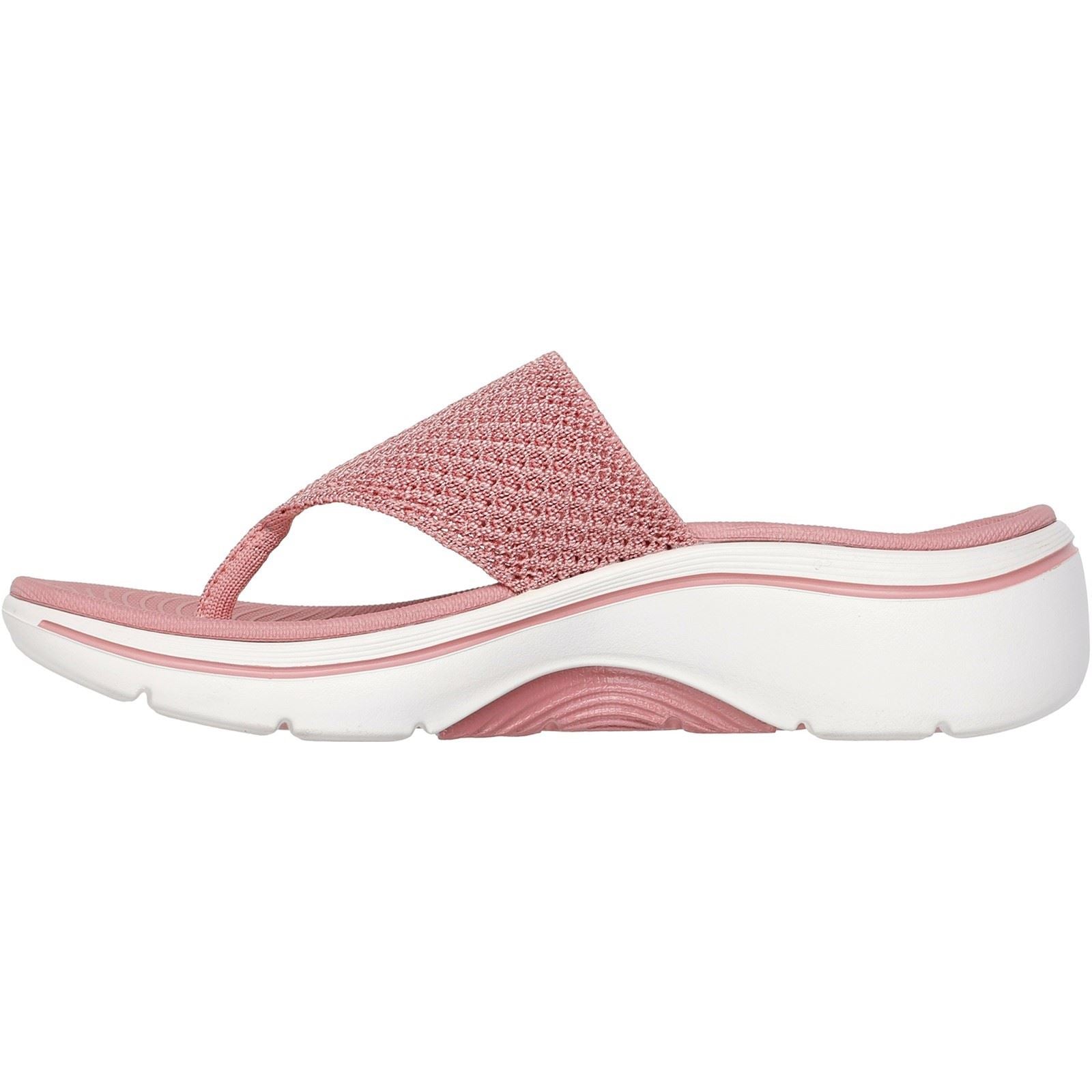 Skechers Go Walk Arch Fit 2.0 Sandales Pour Femmes En Polyester De Couleur Rose