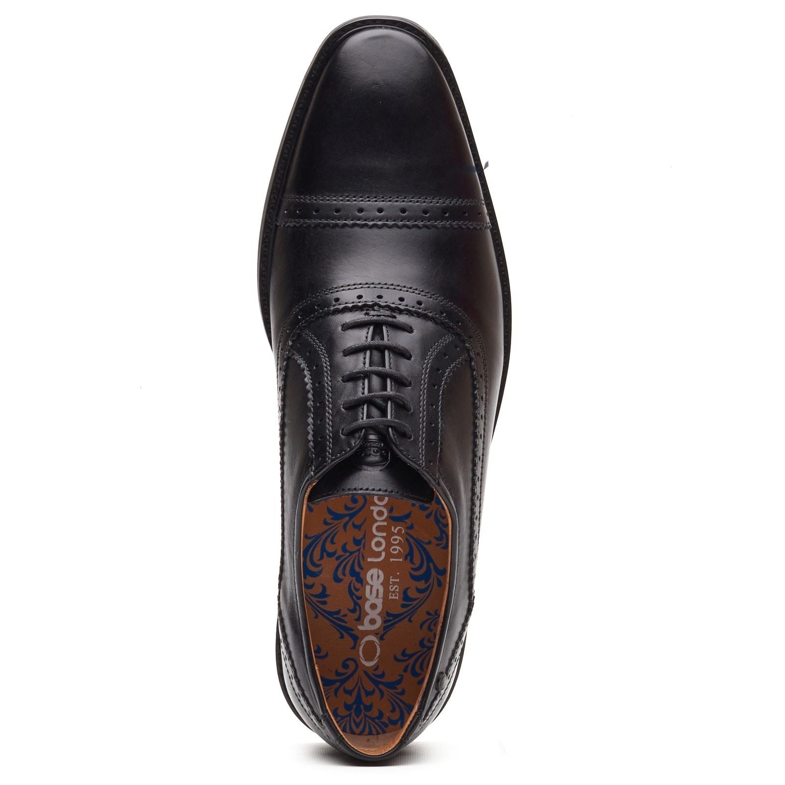 Base London Ascot Oxford Chaussures Oxford En Cuir Pour Hommes Noires