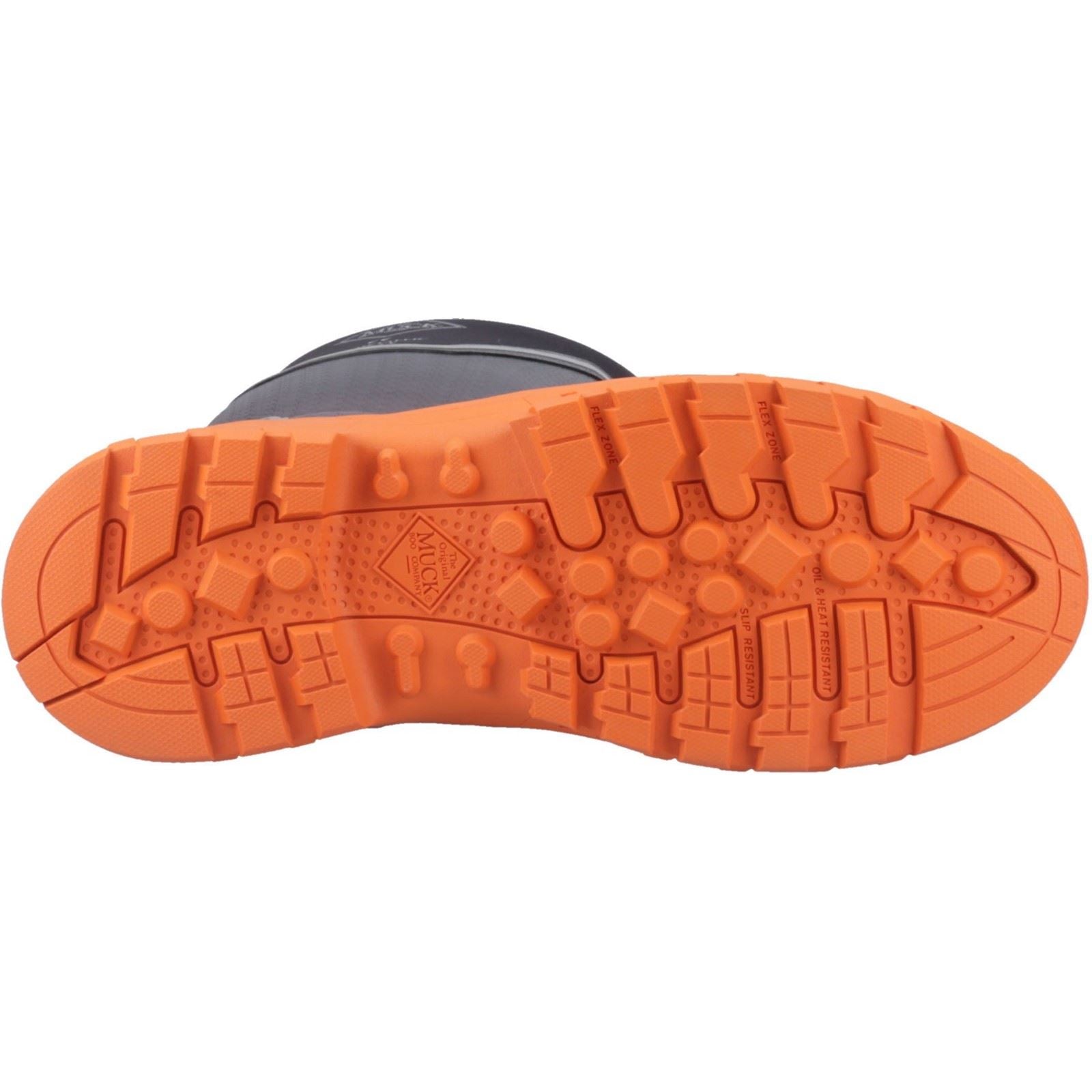 Muck Boots Grit S5 Bottes En Caoutchouc Pour Homme Noir/Orange