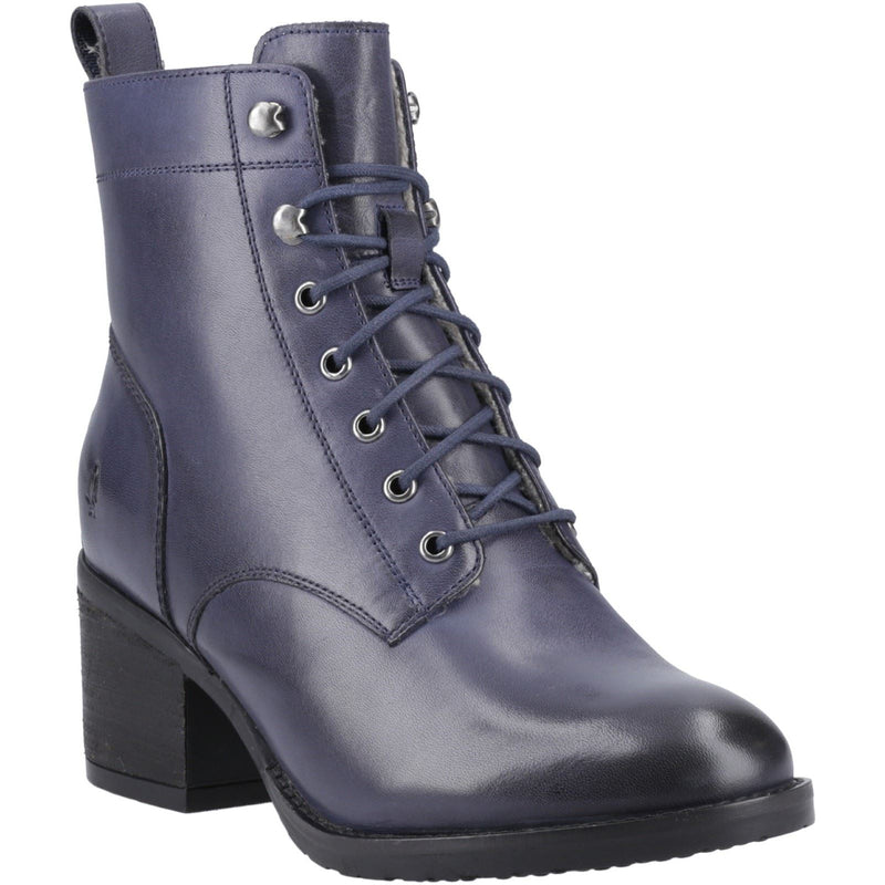 Hush Puppies Harriet Bottes À Talons En Cuir Pour Femme Couleur Marine