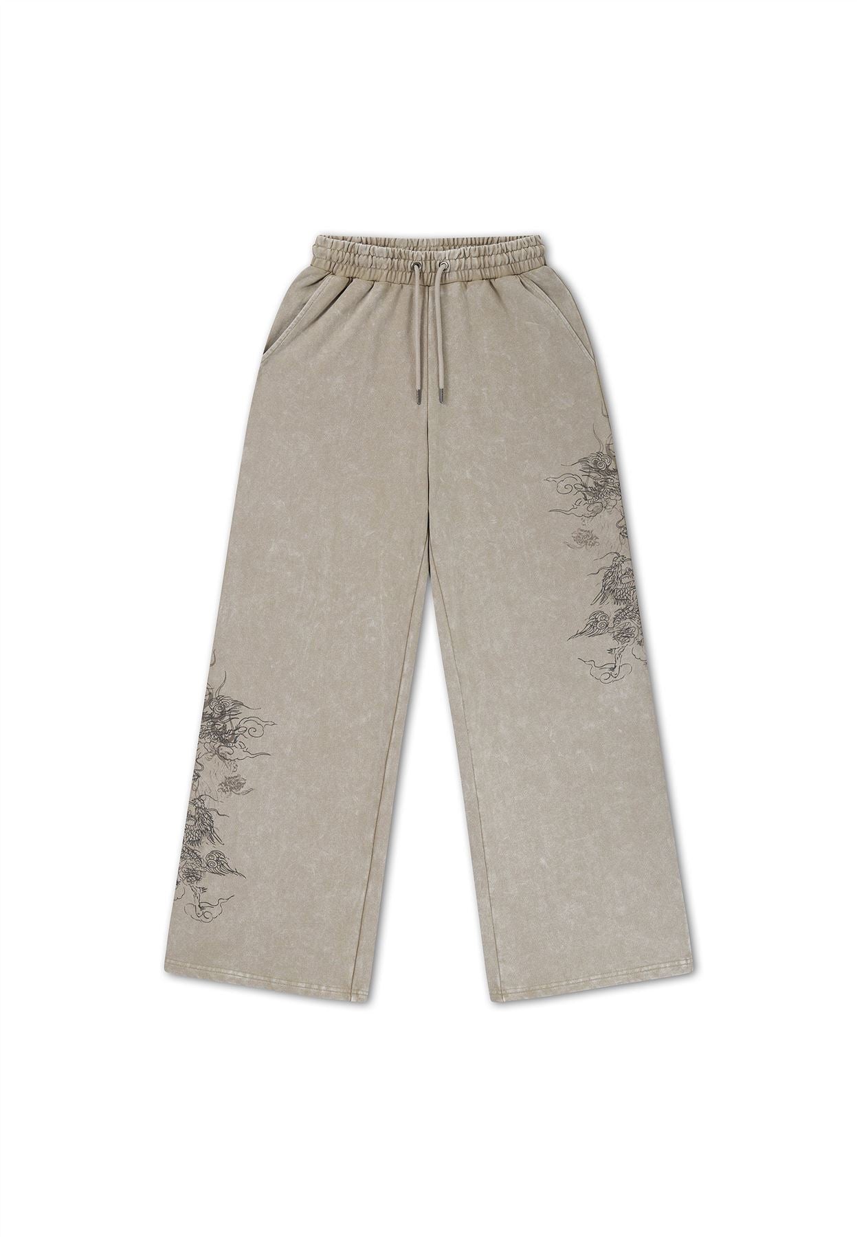 Ed Hardy Gothic Dragon Stone Wash Jogging Gris Pour Femmes