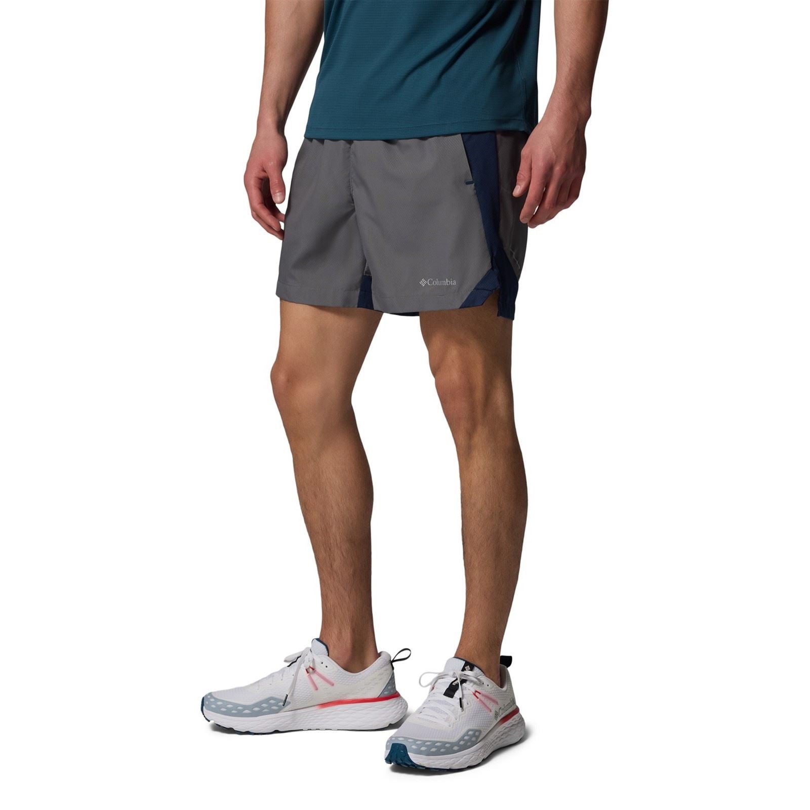 Columbia Three Pitch Shorts De Sport Gris En Polyester Pour Homme
