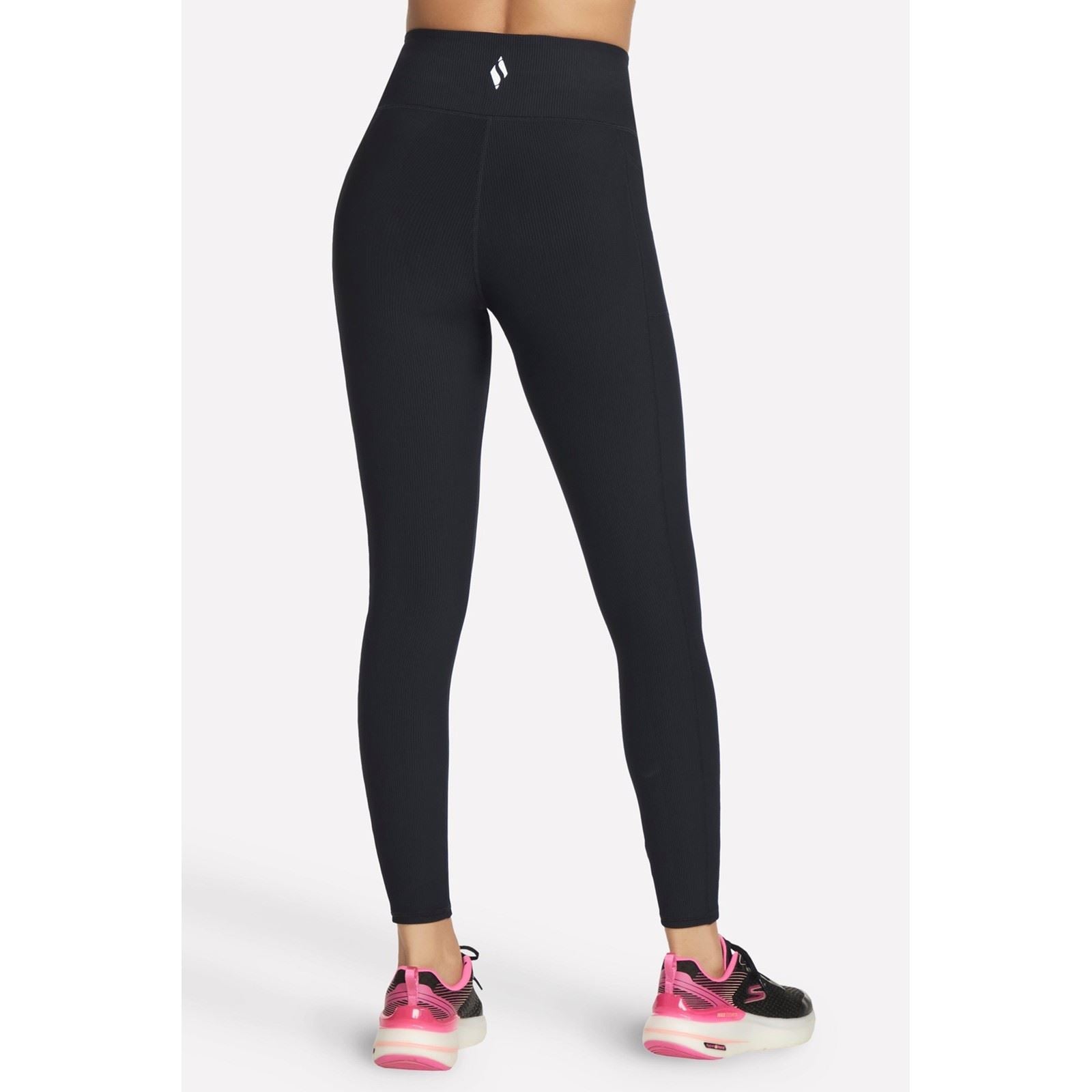Skechers Performance GOFLEX Rib Leggings De Sport Noirs Pour Femmes En Nylon