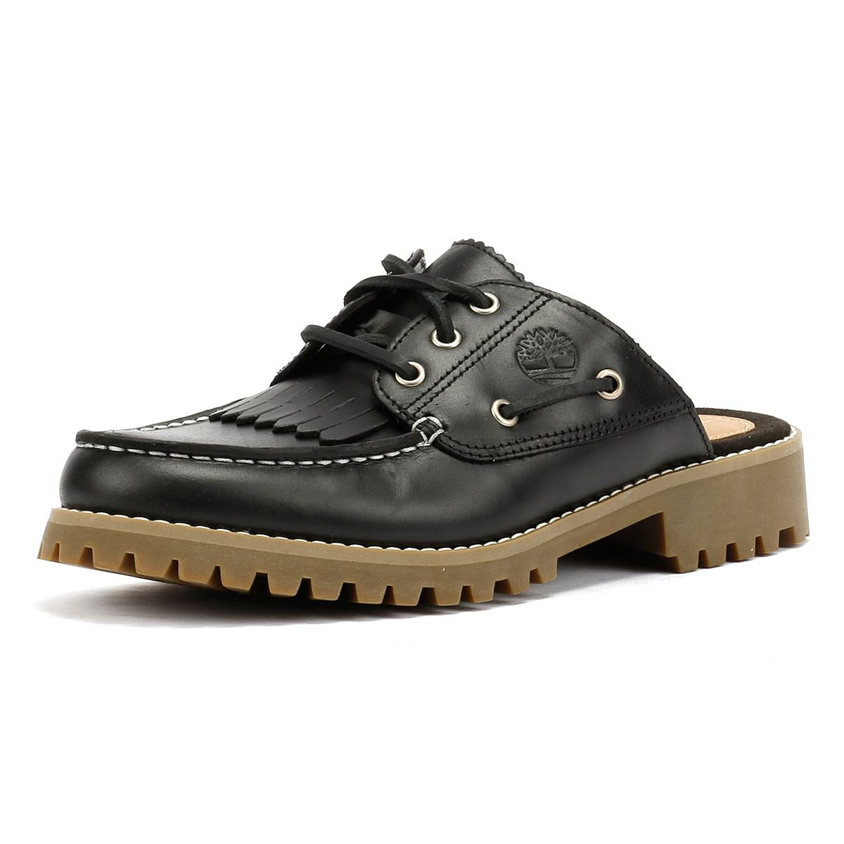 Timberland Noreen Mules Noires En Cuir Pour Femmes