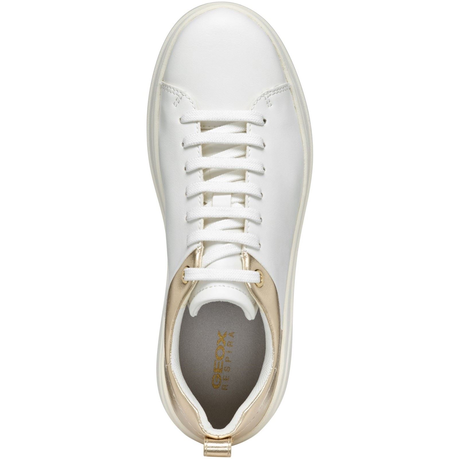 Geox D SPHERICA ECUB-2 Sneakers Pour Femmes Blanc/Or Clair