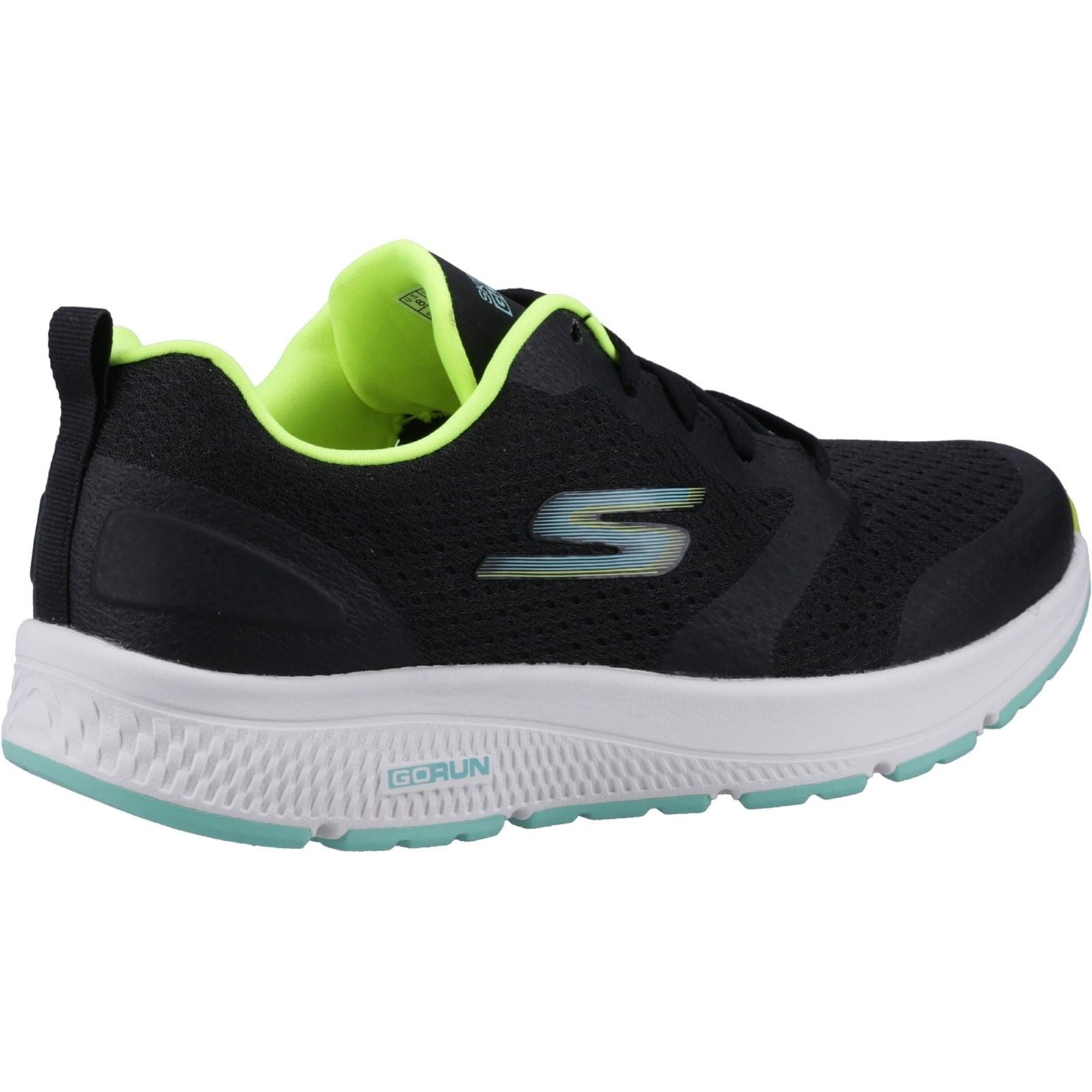 Skechers GO RUN Consistent - Intensify-X Sneakers Pour Femmes En Textile Noir/Vert Citron