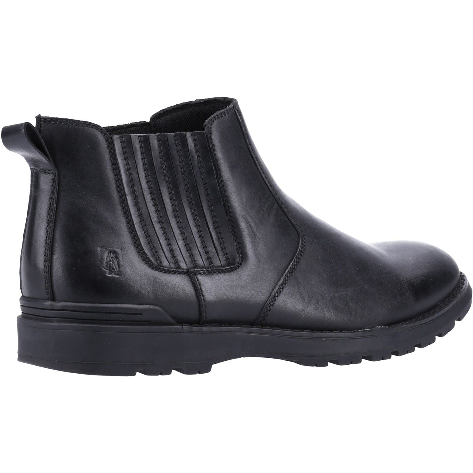 Hush Puppies Gary Bottes Noires Pour Hommes En Simili Cuir