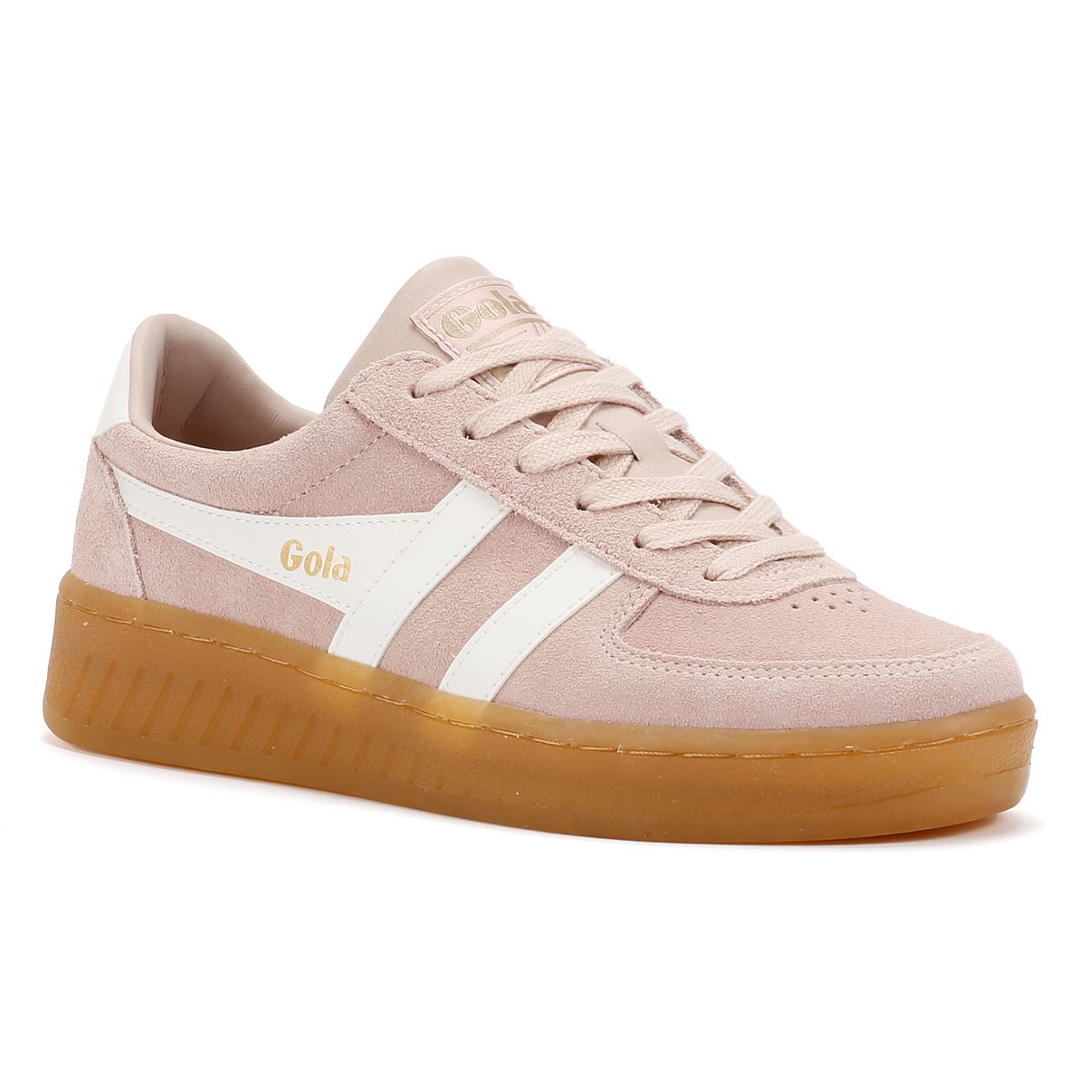 Gola Grandslam Chaussures De Sport Roses Pour Femmes En Daim