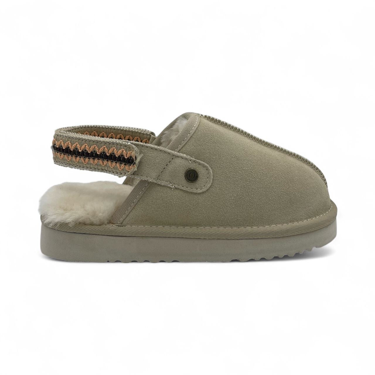 Osprey London The Constellation Pantoufles Beiges En Suède Pour Femmes