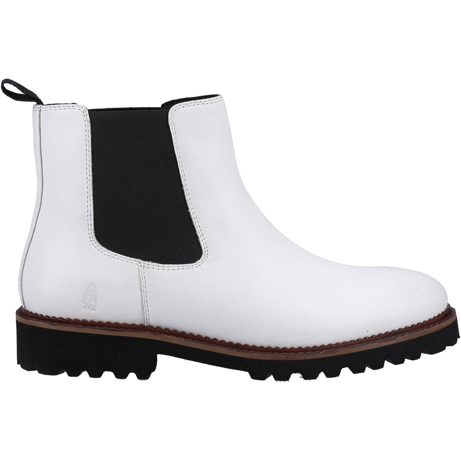 Hush Puppies Gwyneth Chelsea Bottes Blanches En Daim Pour Femme