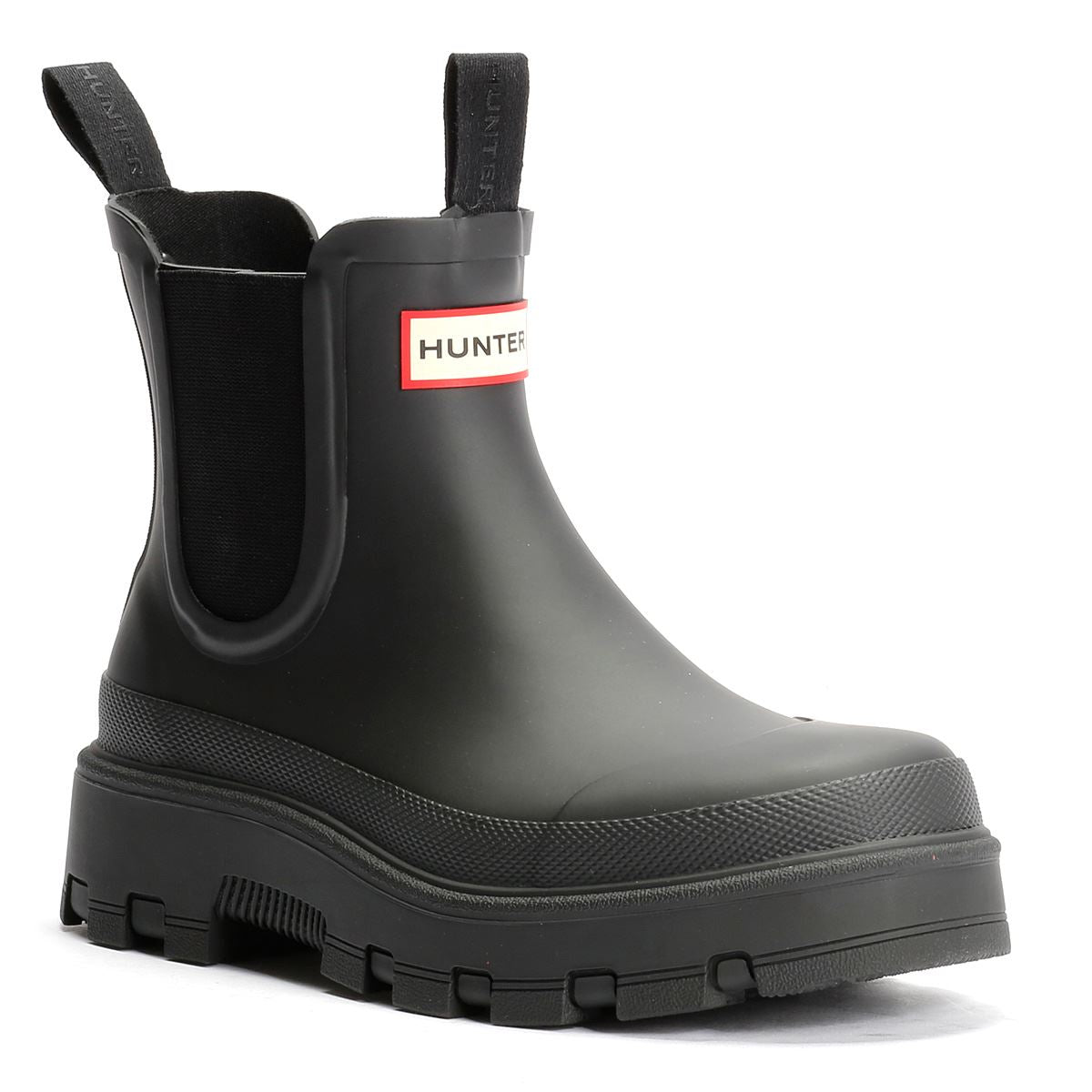 Hunter Elements Chelsea Bottes En Caoutchouc Noires Pour Femmes