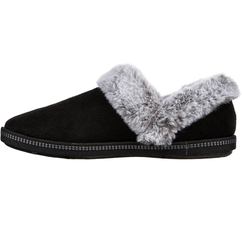 Skechers Cozy Campfire Fresh Toast Chaussons Noirs En Textile Pour Femme
