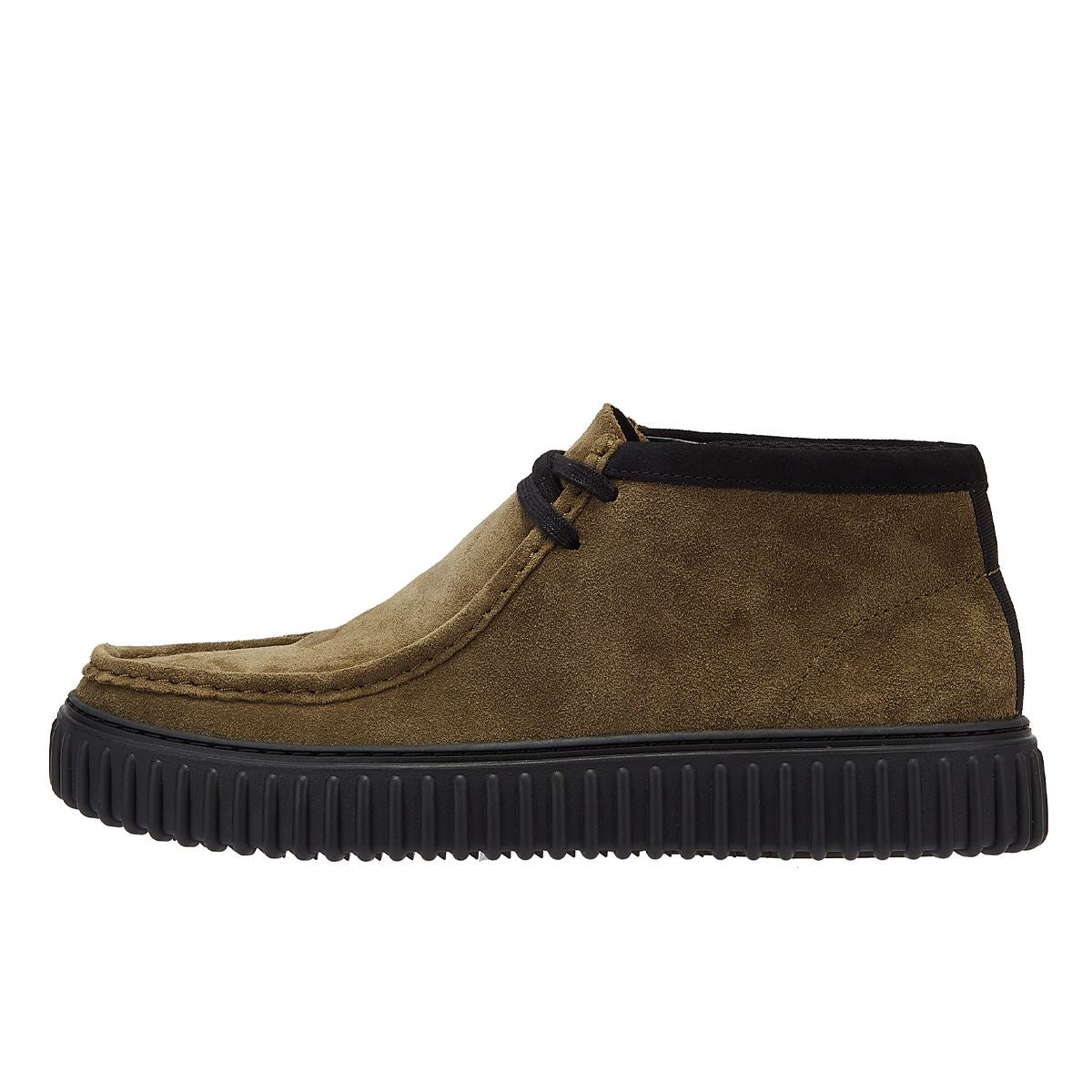 Clarks Main Torhill Hi Bottes En Daim Pour Homme Olive