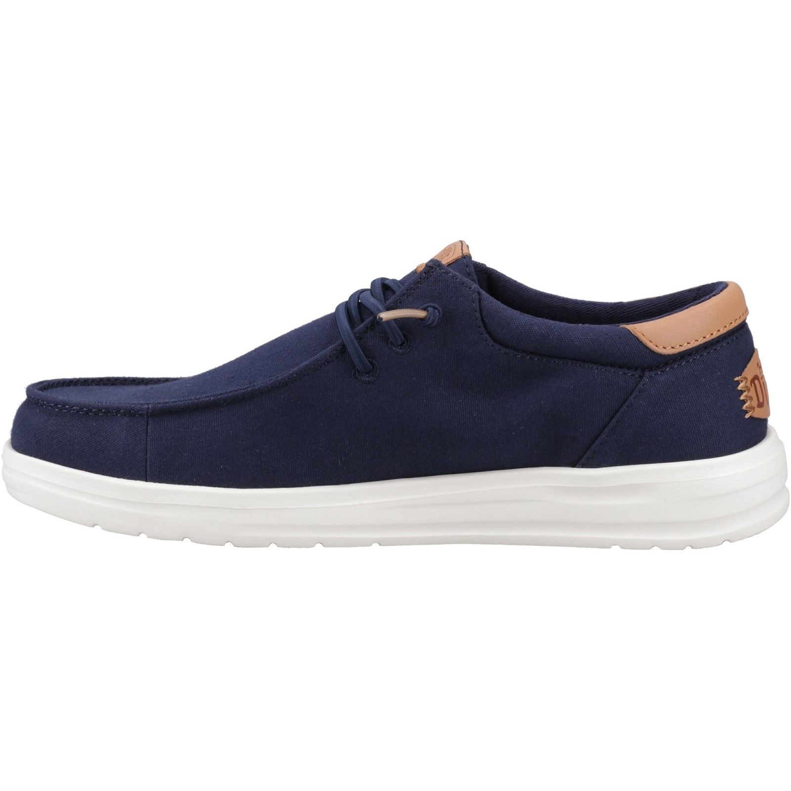 HEYDUDE Paul Canvas Chaussures Mocassins En Velours Homme Bleu Marine
