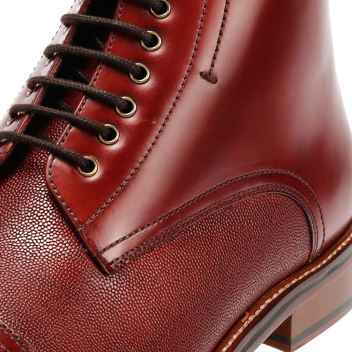 Ben Sherman Harrington Bottines En Cuir Rouges Pour Homme