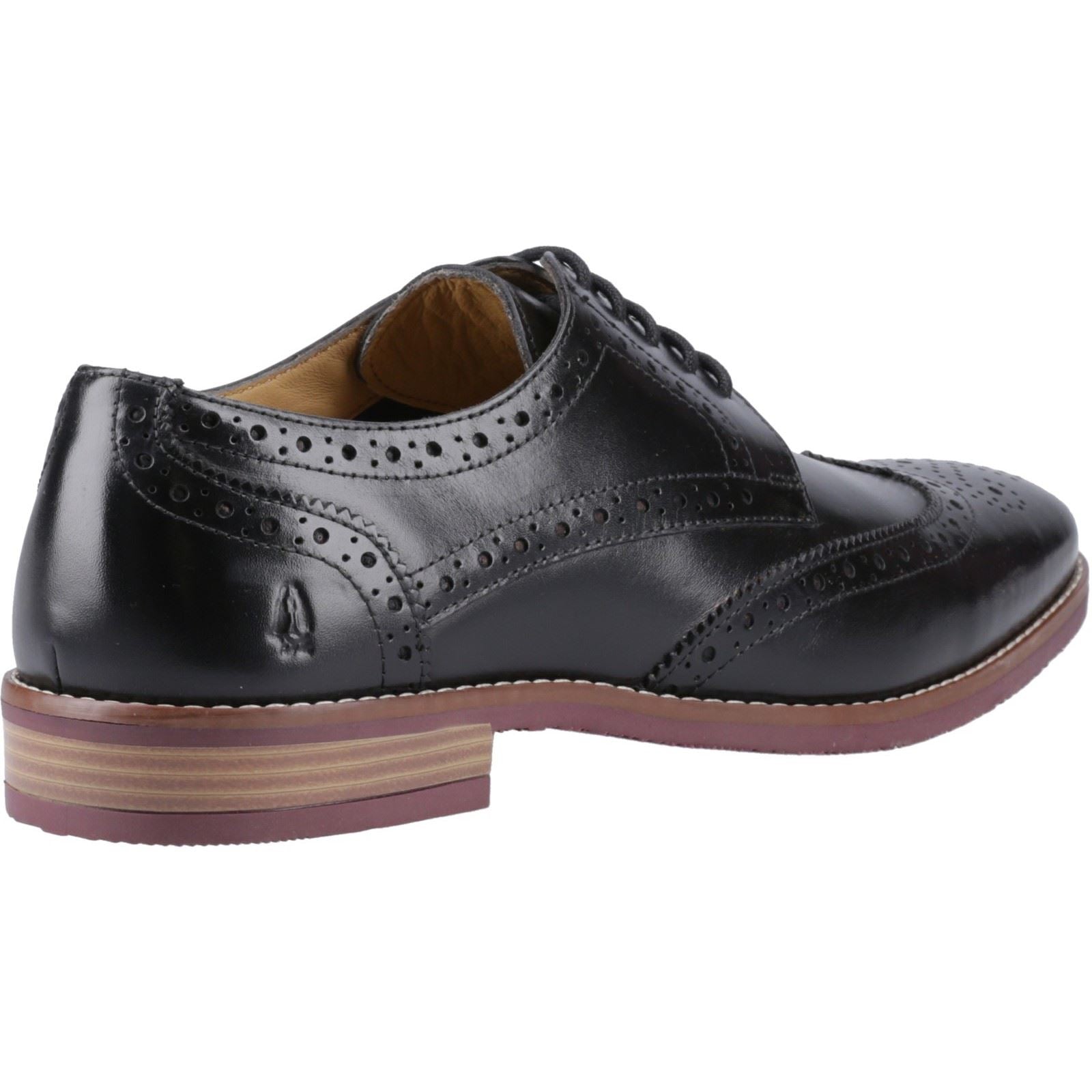 Hush Puppies Mack Chaussures Richelieu Noires En Cuir Pour Hommes