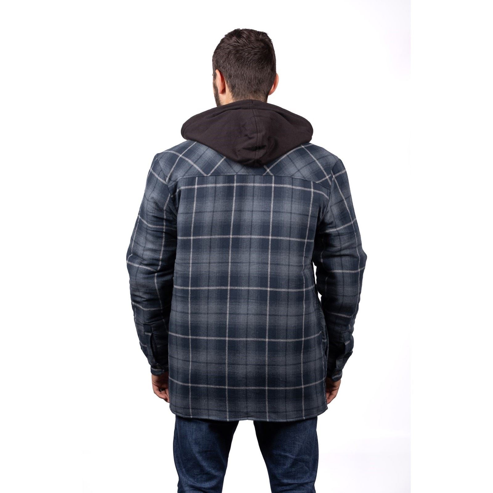Dickies Fleece Hood Flannel Veste Chemise Bleue Pour Homme