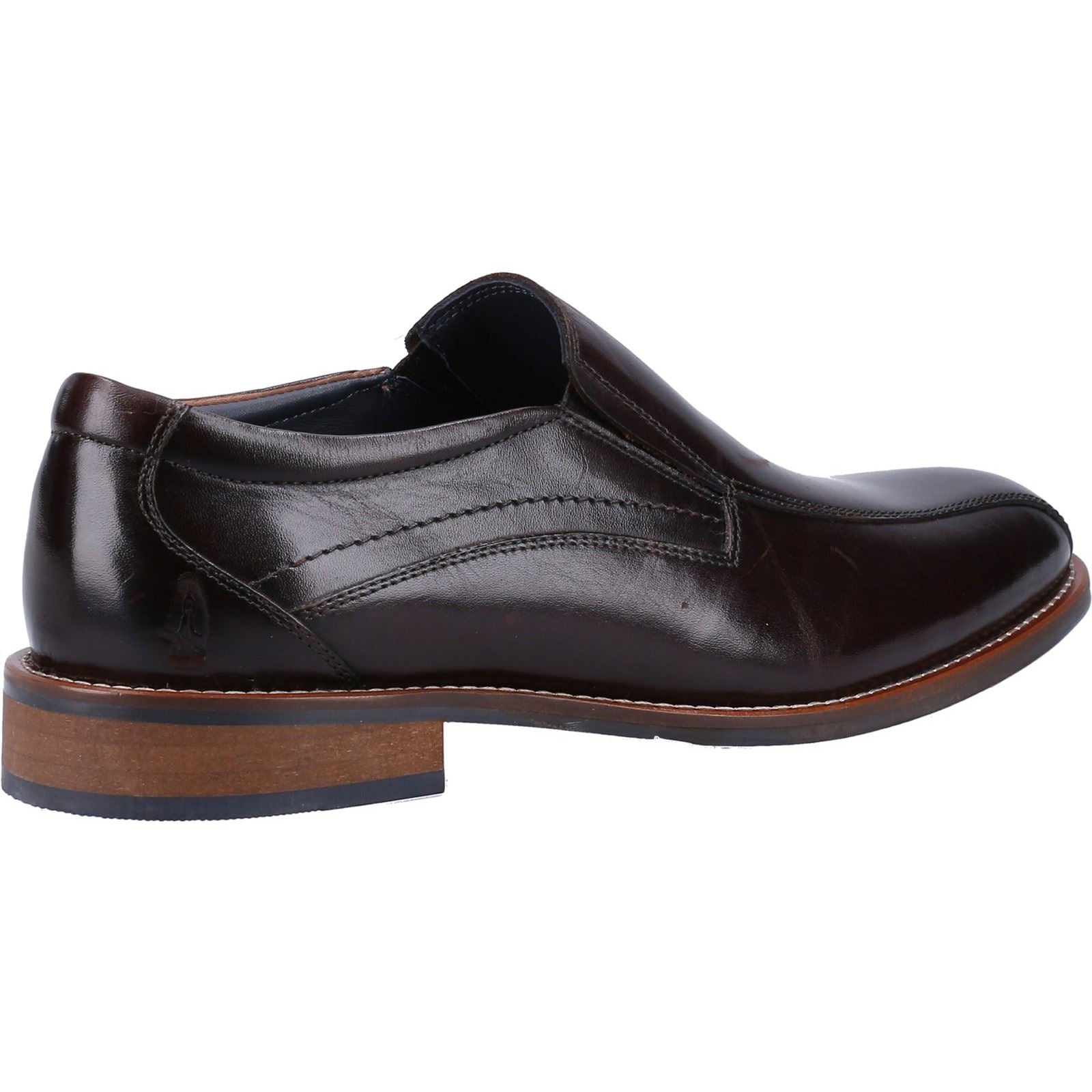 Hush Puppies Donovan Chaussures Pour Hommes En Cuir Noir À Enfiler