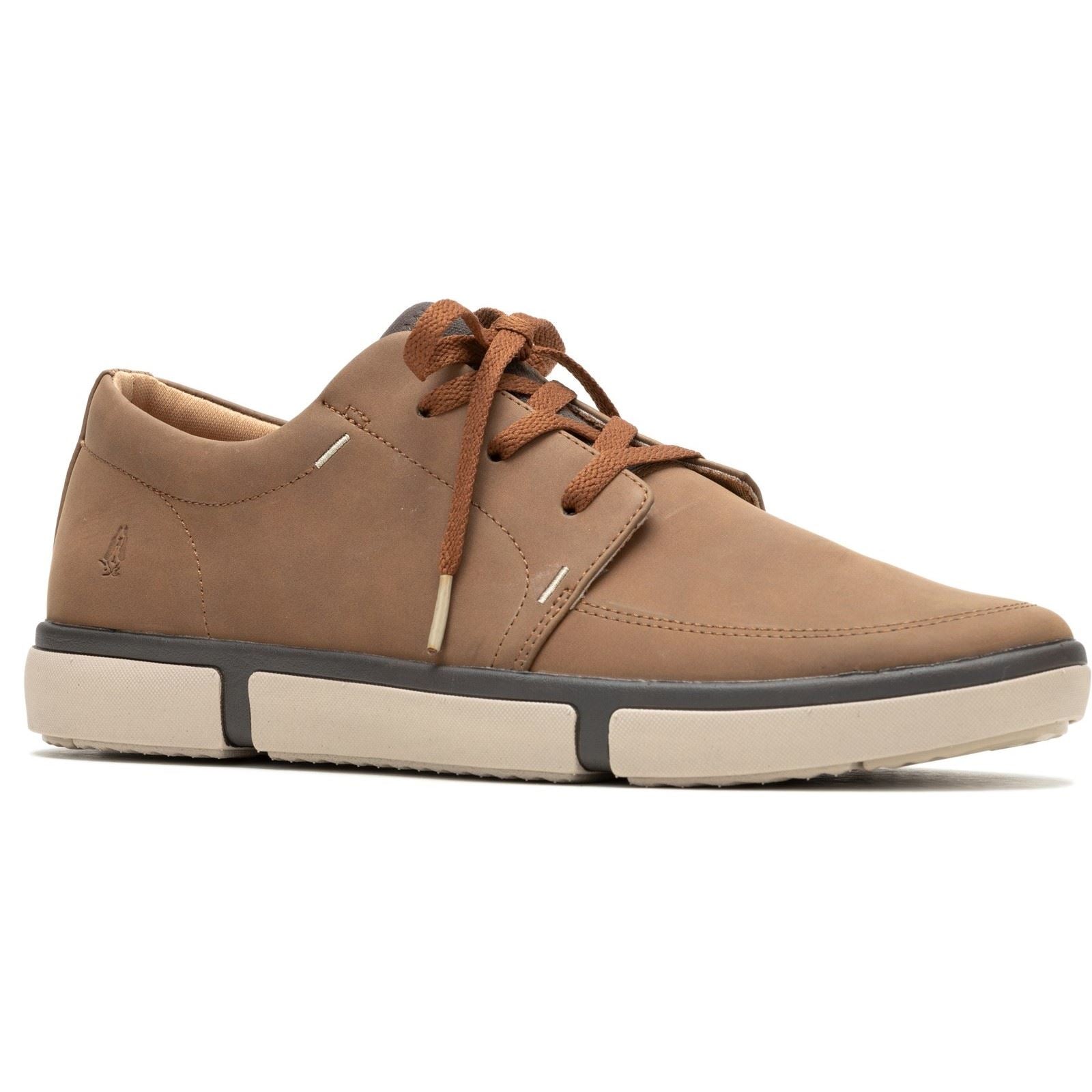 Hush Puppies Briggs Baskets Homme En Cuir Cognac