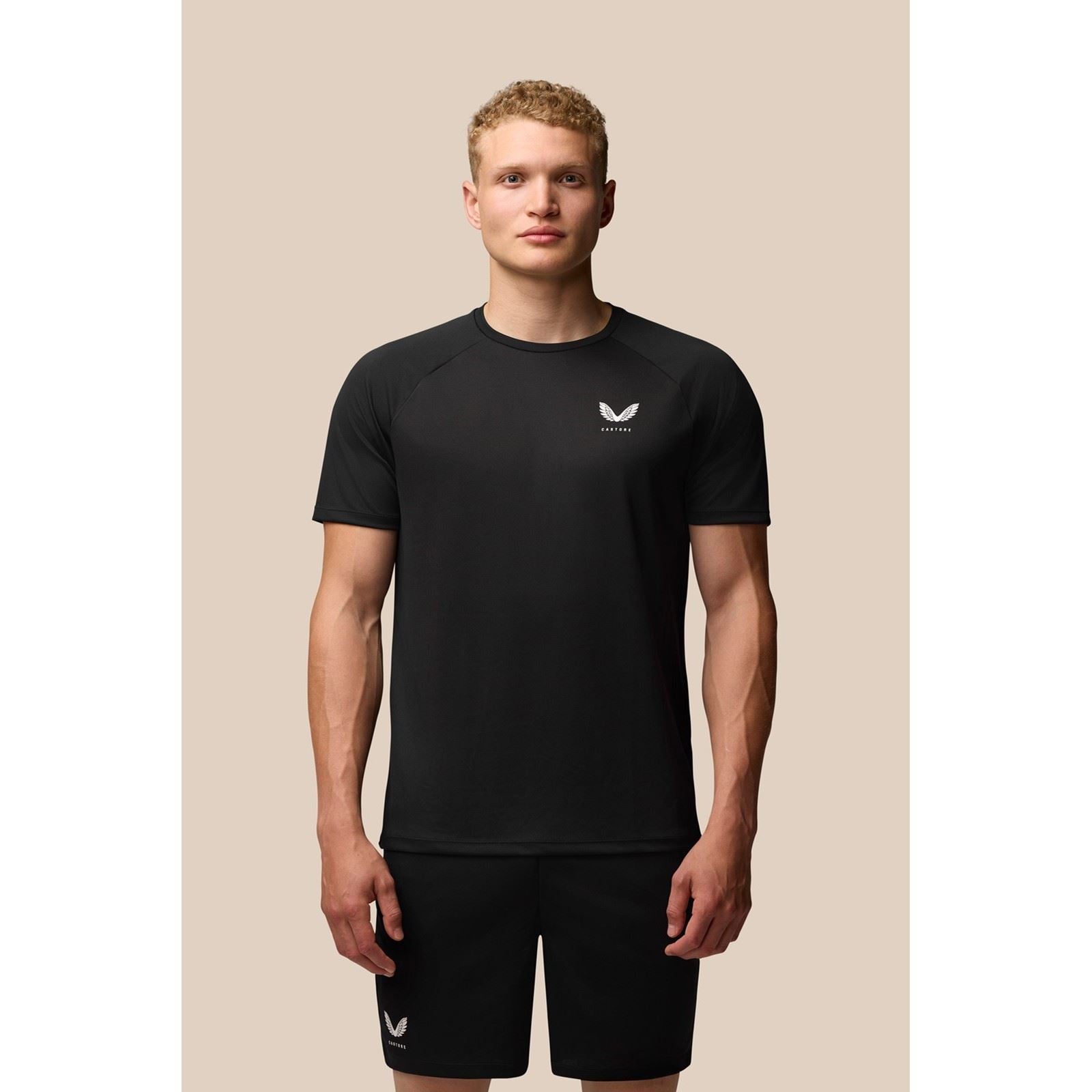Castore Adapt Training T-Shirt De Sport Actifs Pour Hommes En Polyester Noir