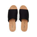 TOMS Diana Mule Compensées Noires Pour Femmes En Synthétique