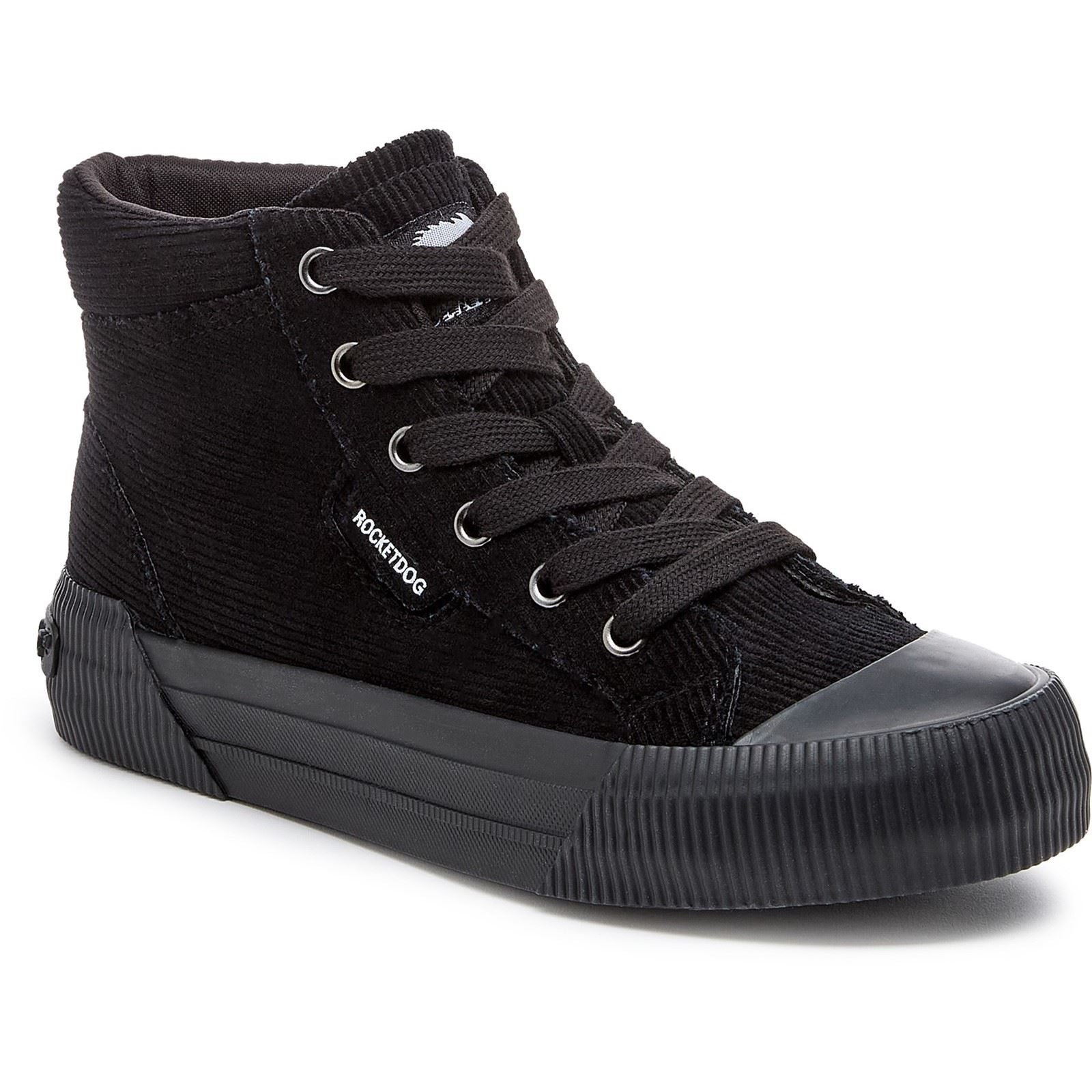 Rocket Dog Cheery Hi Baskets Noires En Velours Côtelé Pour Femmes