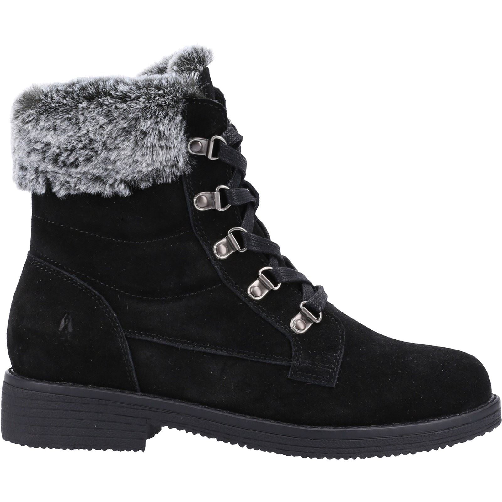 Hush Puppies Florence Bottes Noires En Cuir Pour Femmes