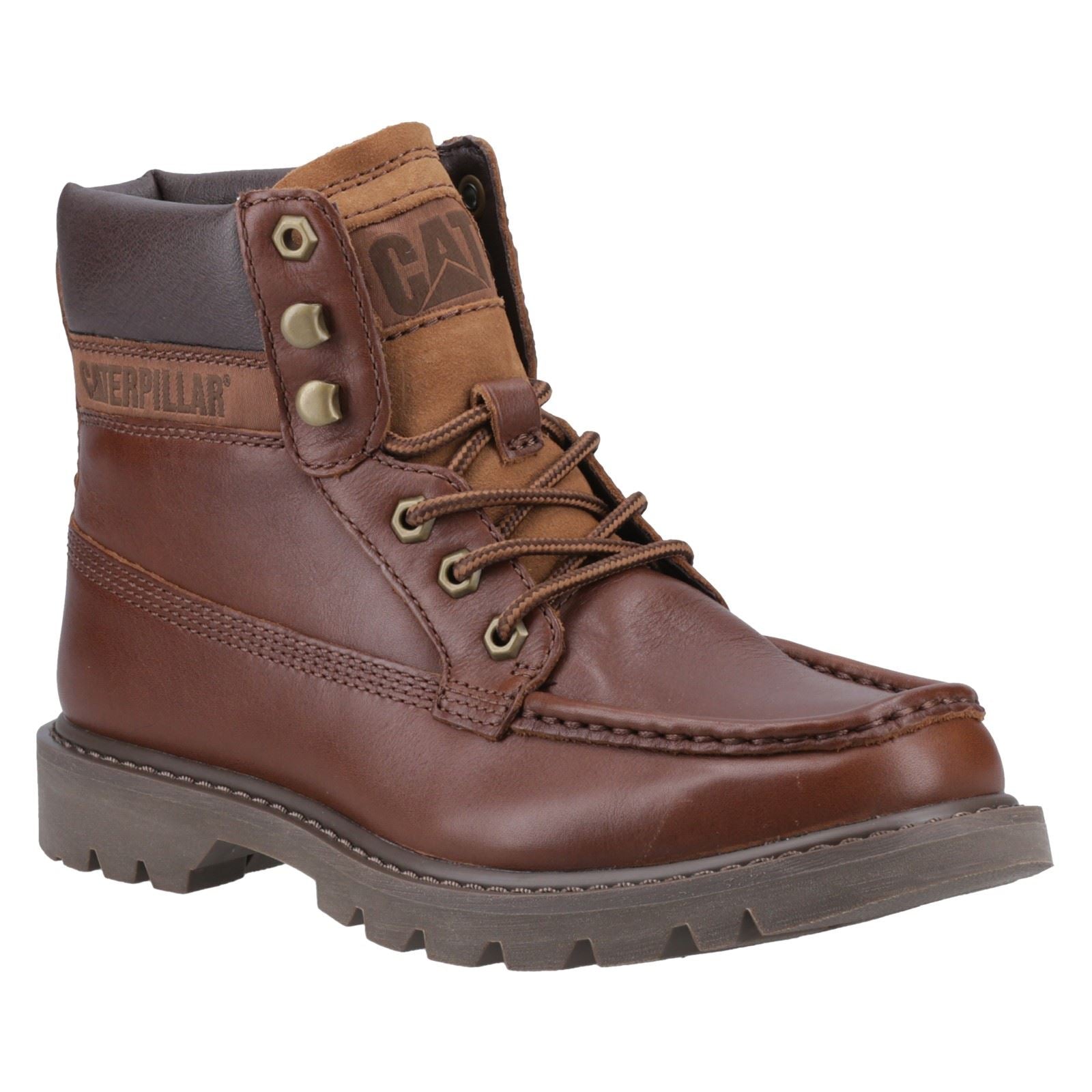 Caterpillar Colorado Moc Toe Bottes De Cheville En Cuir Pour Hommes Nuthatch