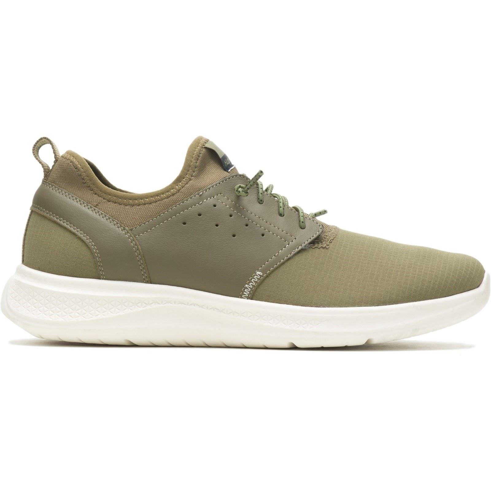Hush Puppies Elevate Baskets En Cuir Pour Homme De Couleur Olive