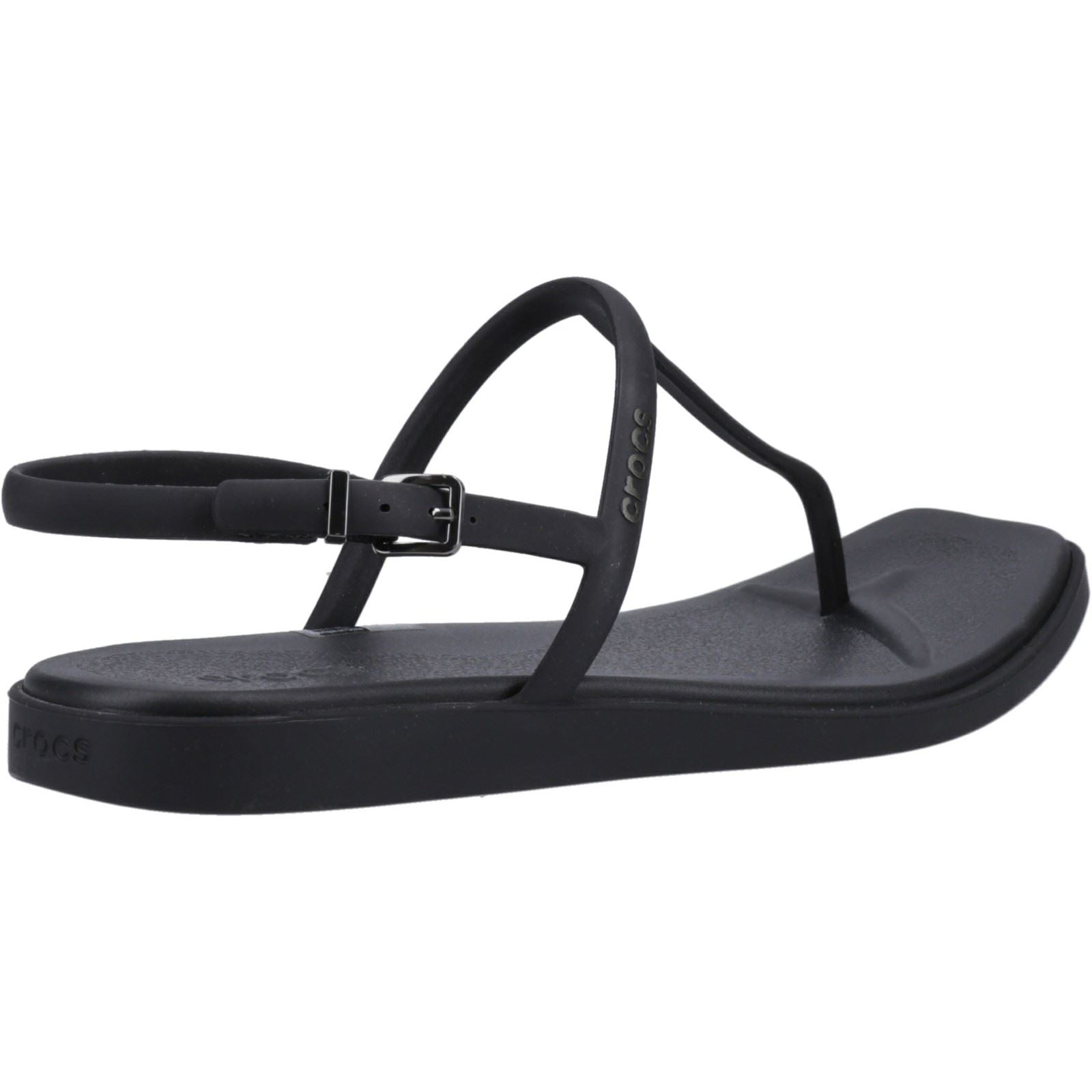 Crocs Miami Thong Flip Sandales Noires Pour Femmes En Tpu