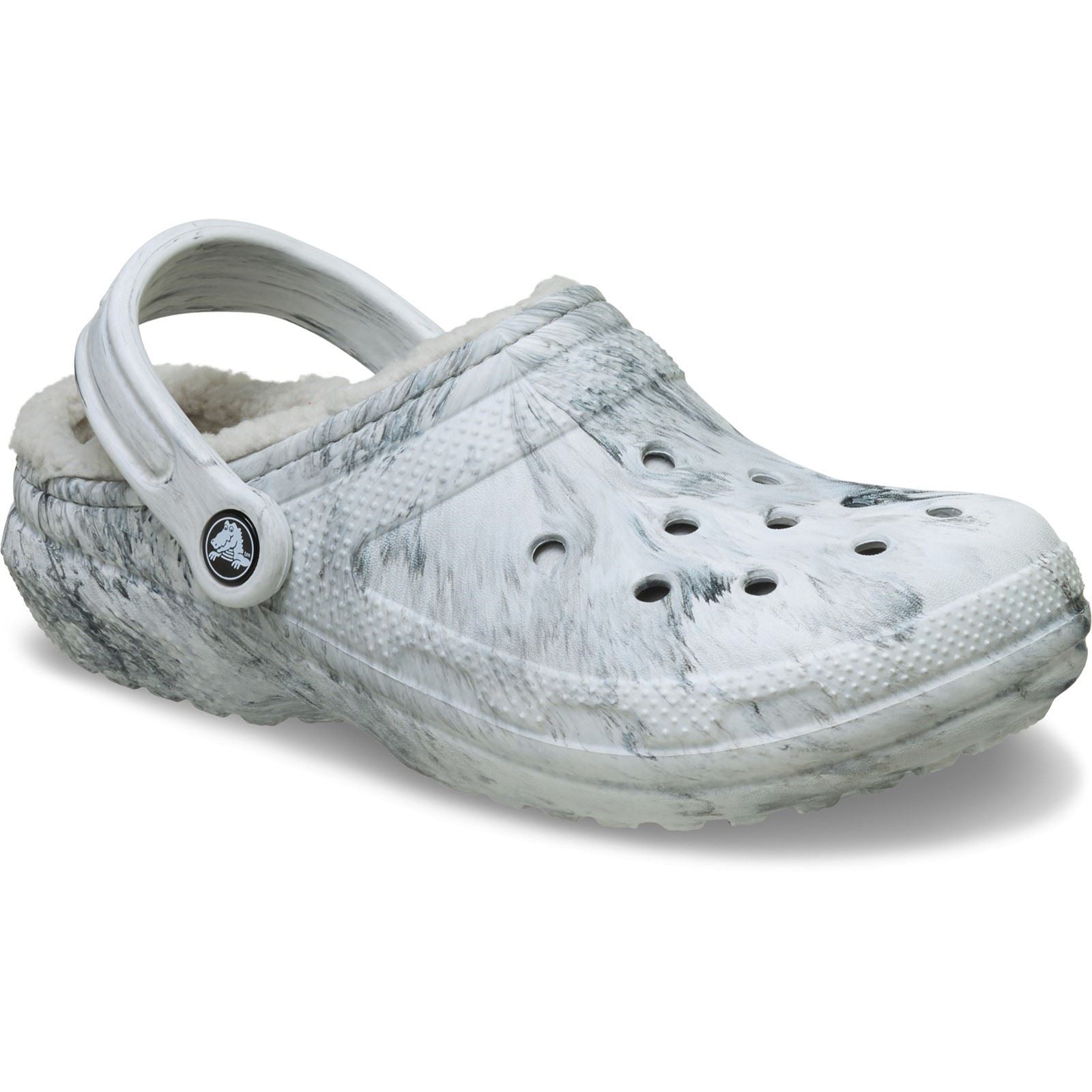 Crocs Classic Lined Clog Sabots En Swirl Gris Pour Femmes En Thermoplastique