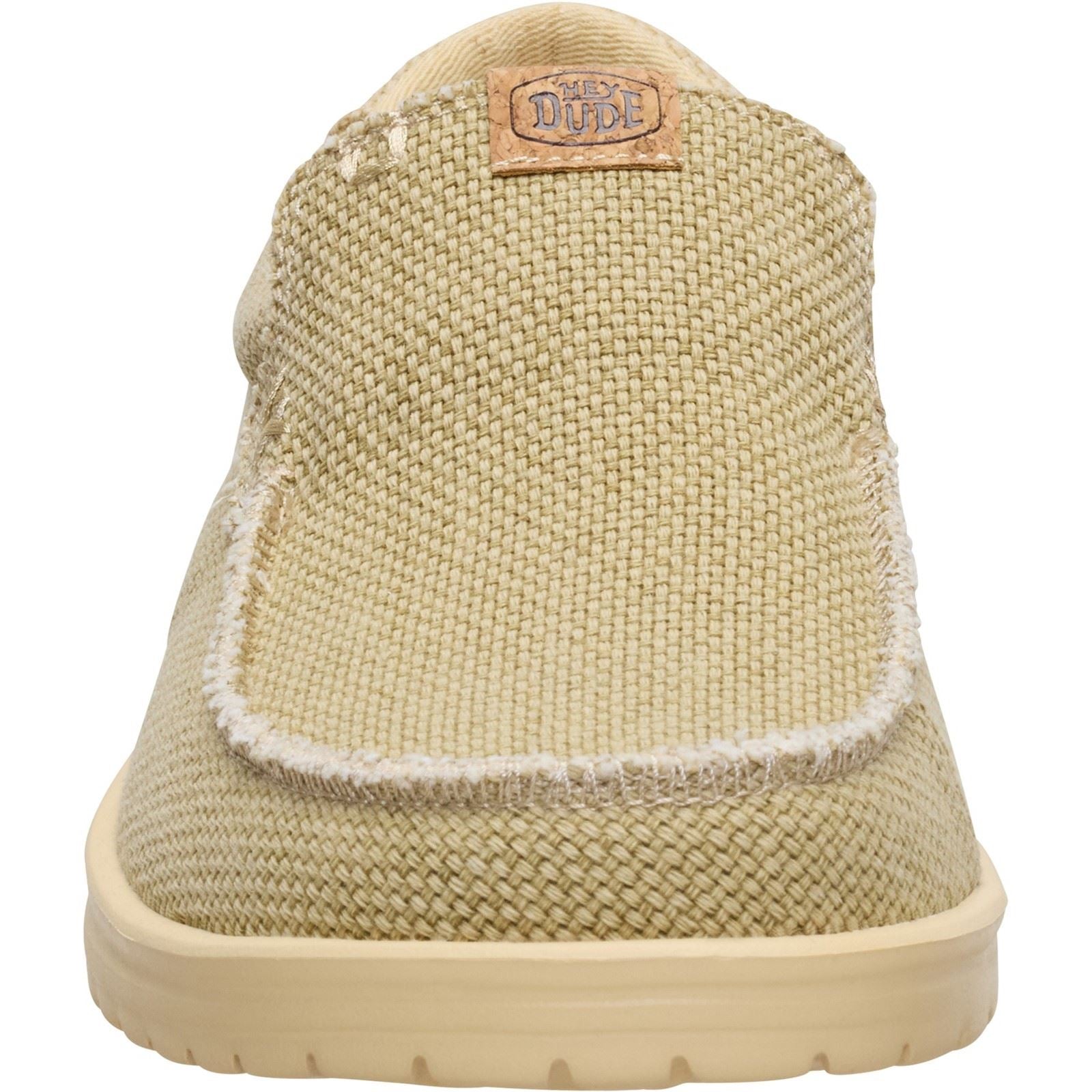 HEYDUDE Mikka Braided Mocassins En Textile Pour Hommes Olive Gris/Tan Boulder