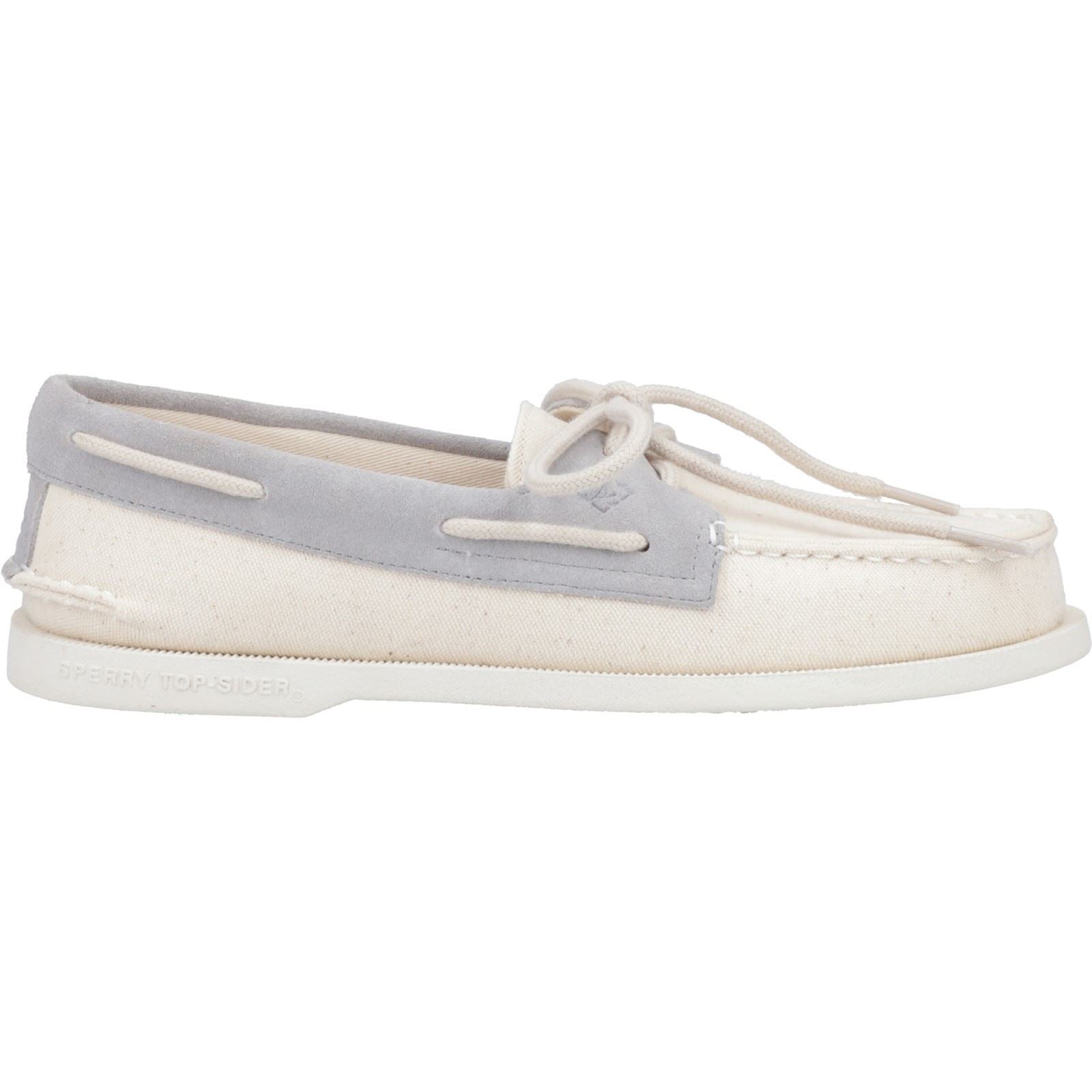 Sperry Authentic Original 2-Eye Seacycled Chaussures Homme En Coton À Lacets Couleur Beige