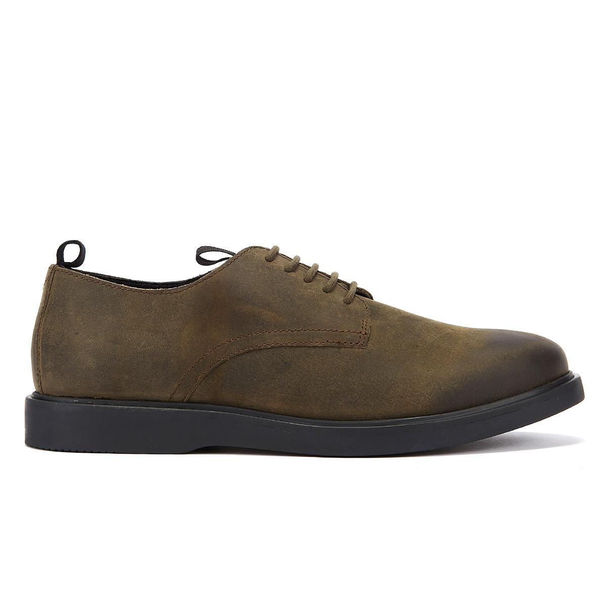 Hudson Chaussures À Lacets Vertes En Cuir Kaki Pour Hommes De Barnstable