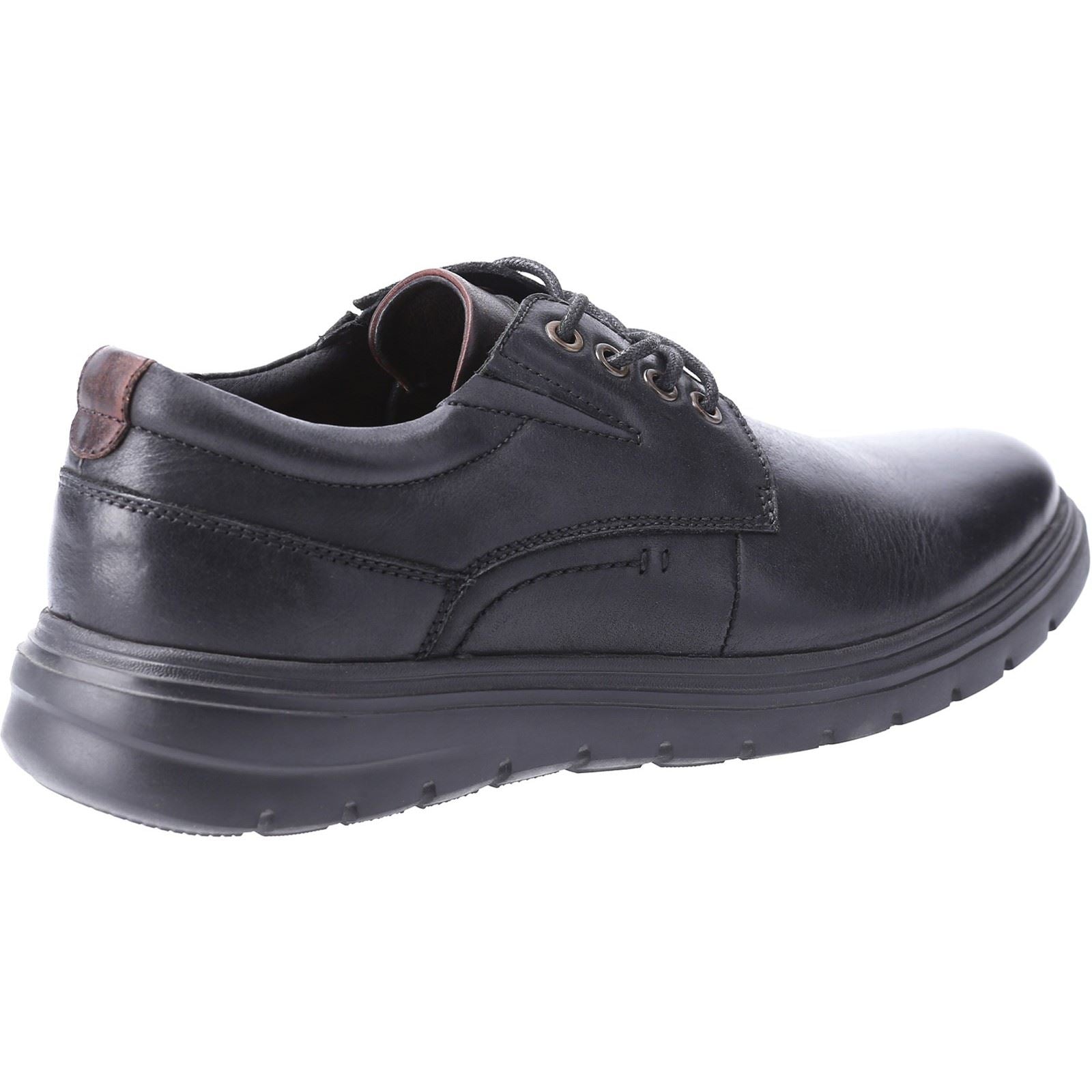 Hush Puppies Triton Chaussures En Cuir Noir À Lacets Pour Hommes