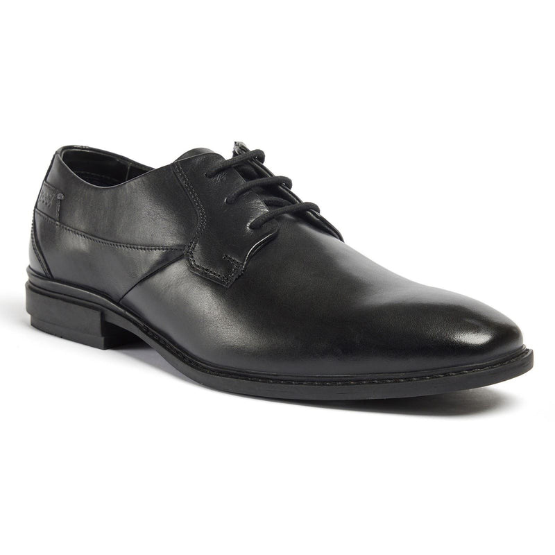 Pod Smyth Chaussures En Cuir Noir À Lacets Pour Hommes