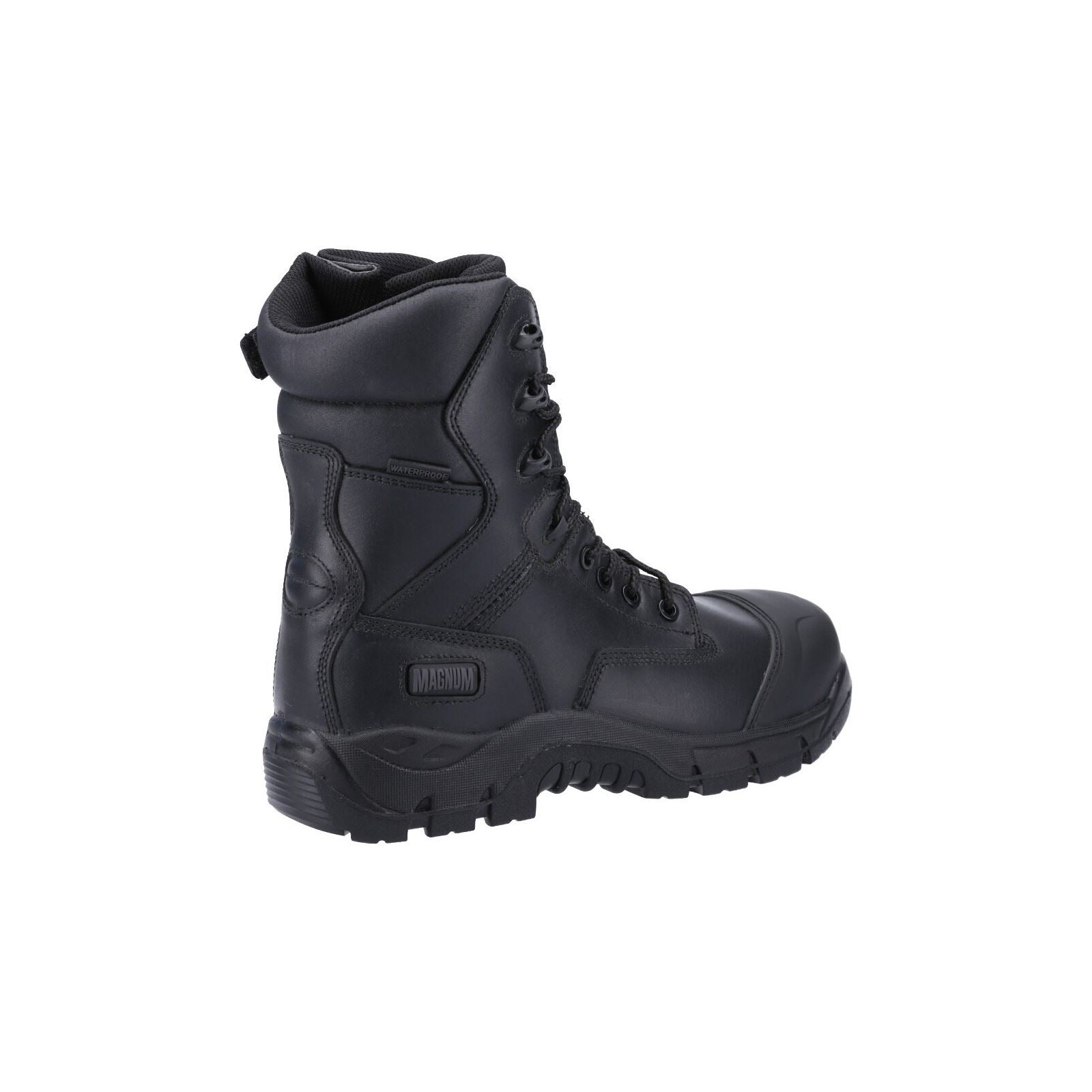 Magnum  Bottes De Sécurité Noires En Cuir Avec Fermeture Éclair Latérale Rigmaster