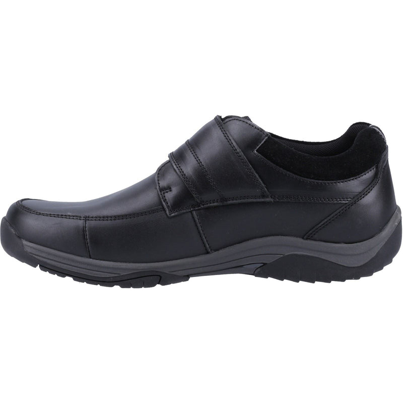 Hush Puppies Douglas Chaussures Mocassins Noires Pour Hommes En Cuir