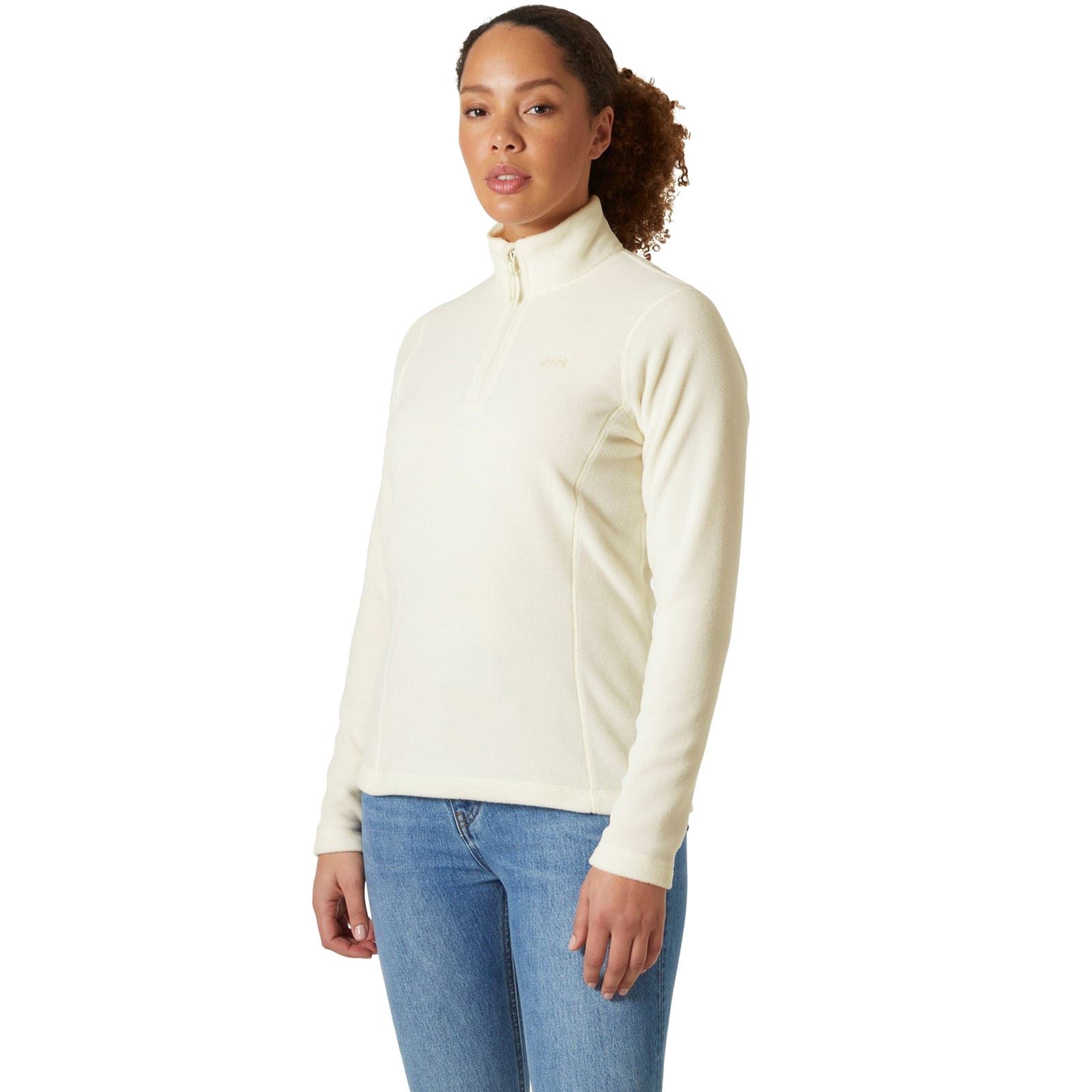Helly Hansen Sport Daybreaker 1/2 Zip Pull En Polaire Blanche Pour Femmes En Polyester
