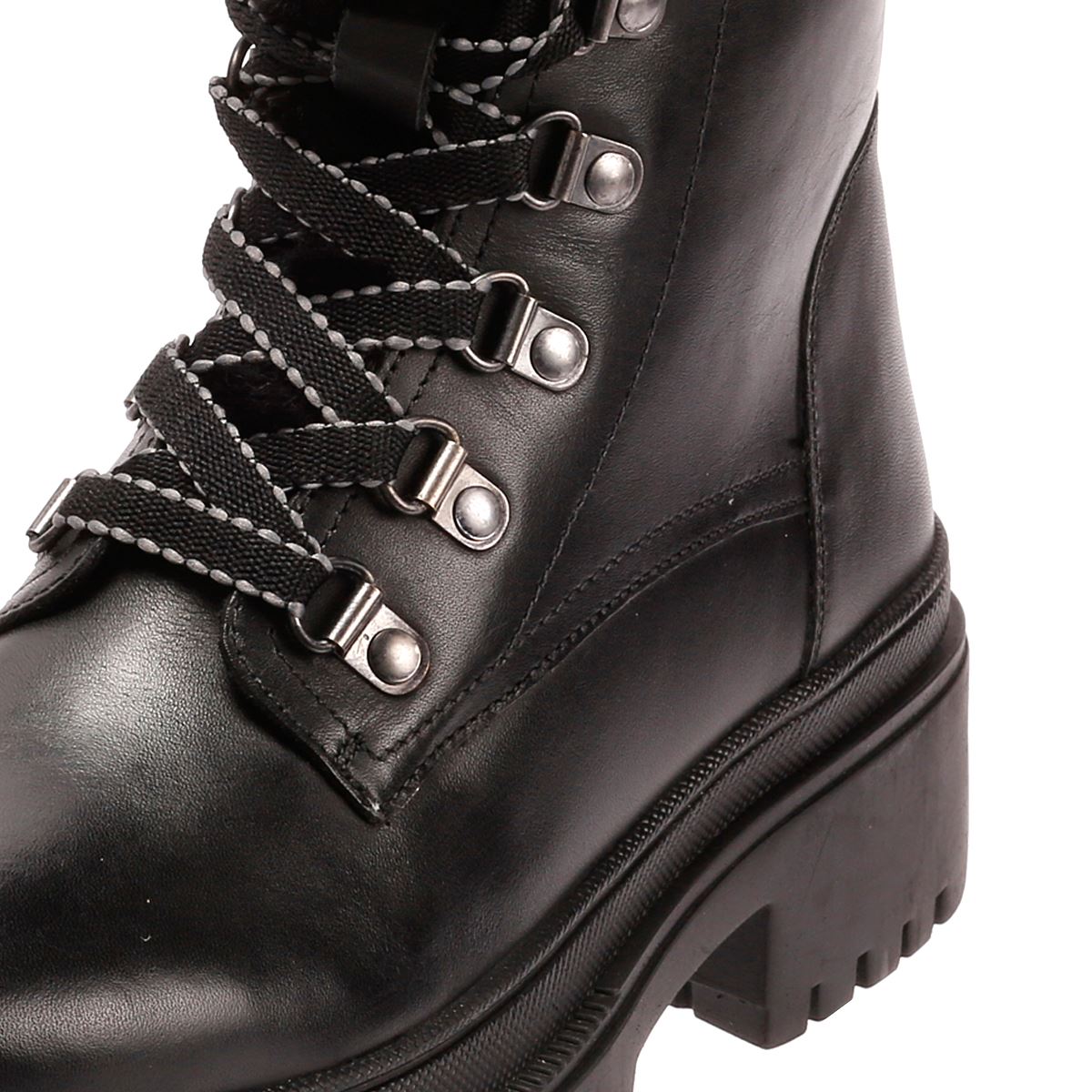 Osprey London The Budapest Bottes Noires En Cuir Pour Femmes