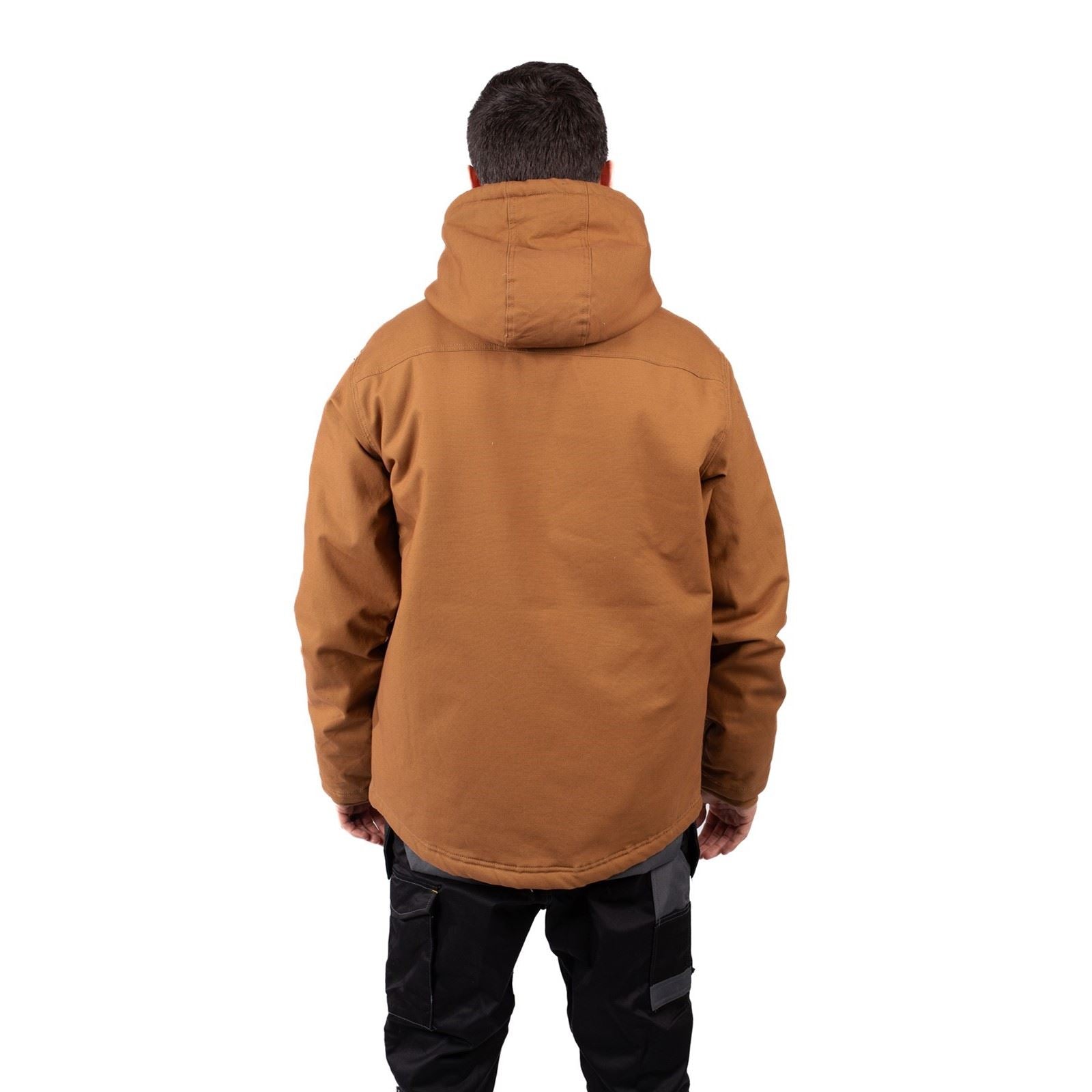 Caterpillar Hooded Sherpa Lined Veste En Polaire Bronze Pour Homme