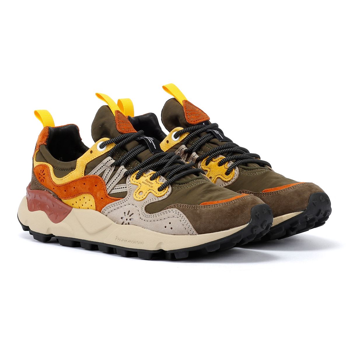 Flower Mountain Yamano 3 Baskets Pour Hommes En Daim Gris/Jaune
