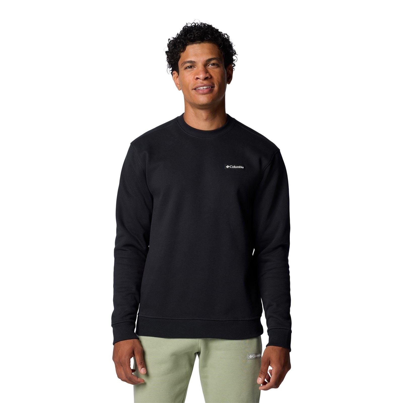 Columbia Meridian Creek Crew Sweat-Shirt Noir En Coton Pour Homme
