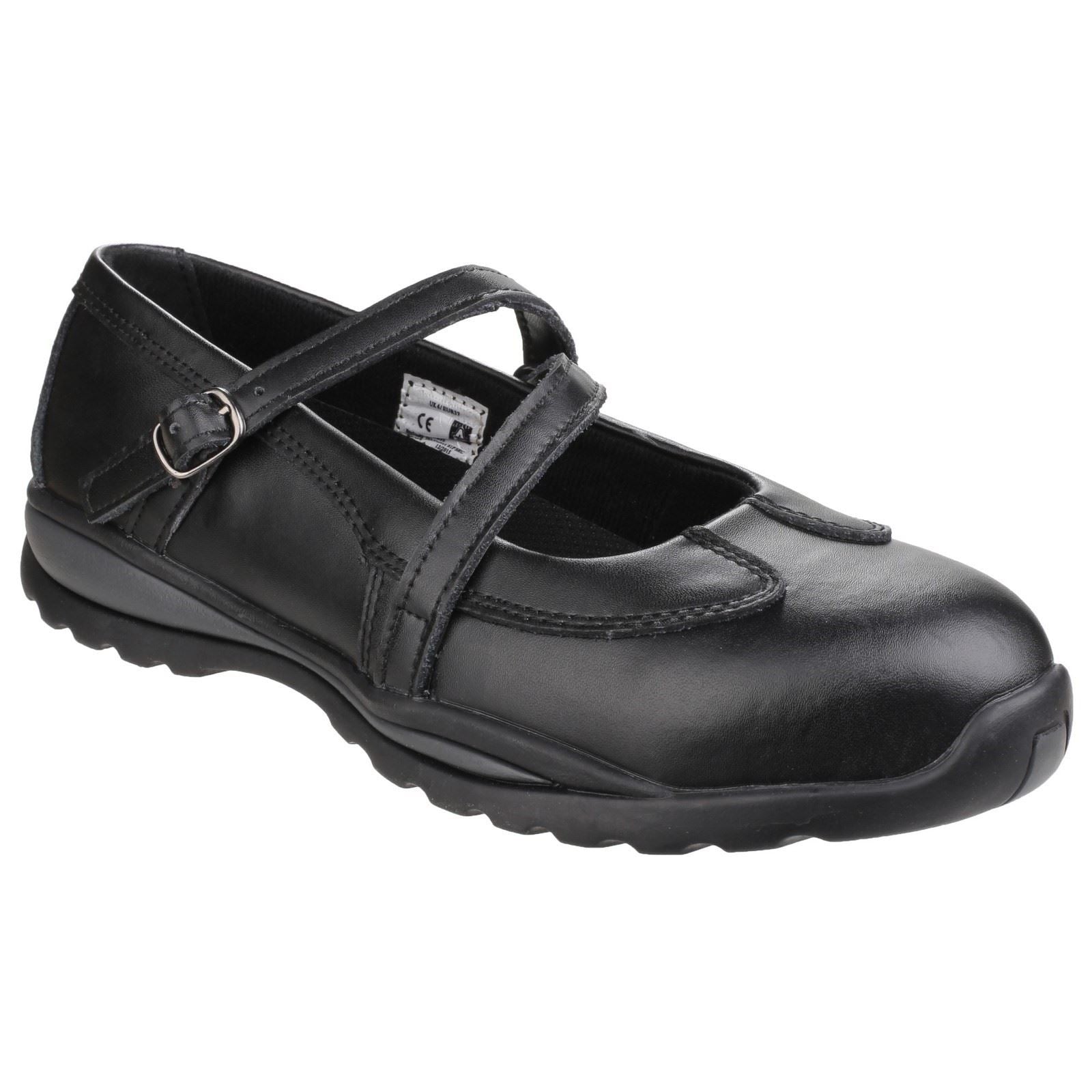 Amblers Safety  Chaussures De Sécurité Noires En Cuir Pour Femmes Fs55