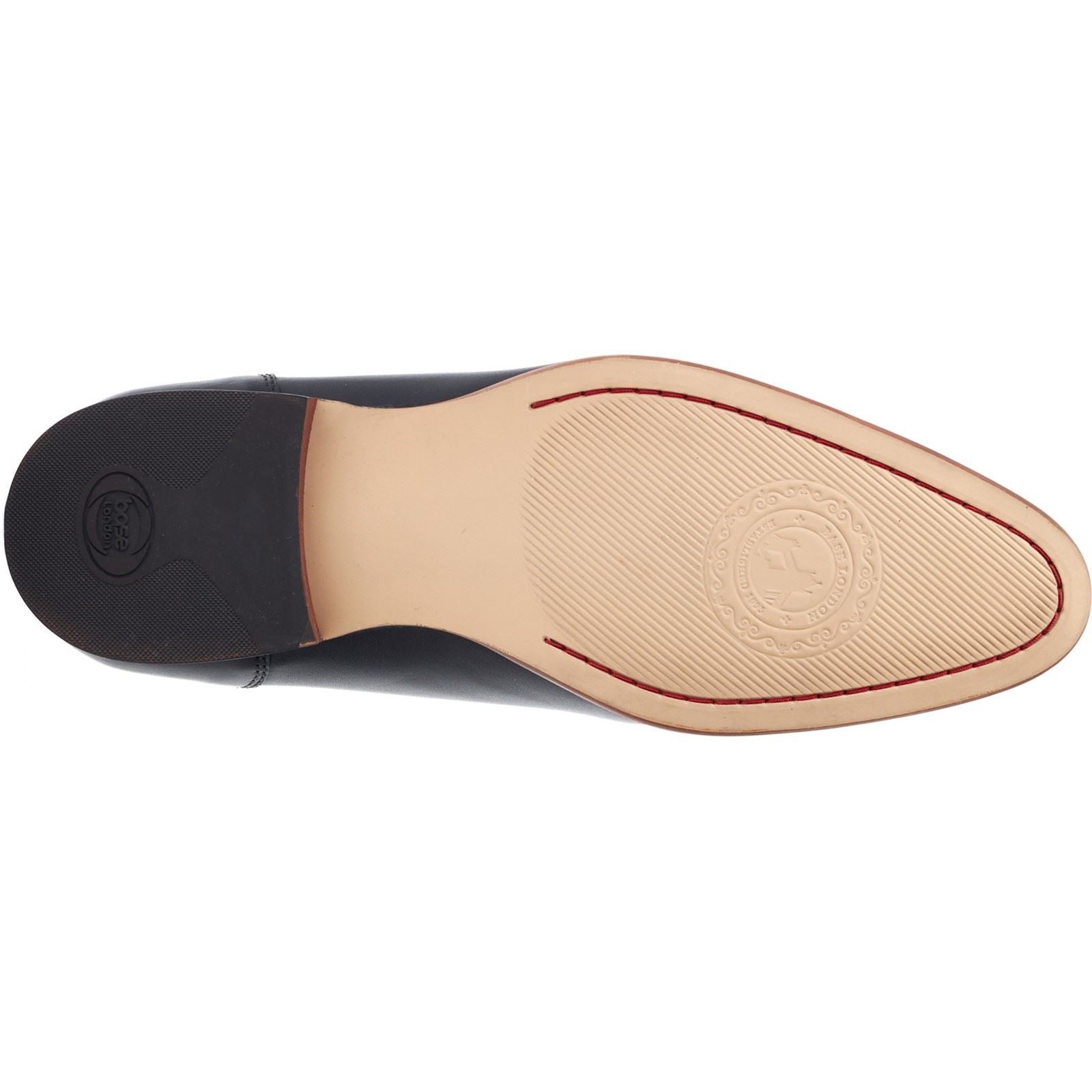 Base London Angelo Chaussures Oxford Noires En Cuir Pour Hommes