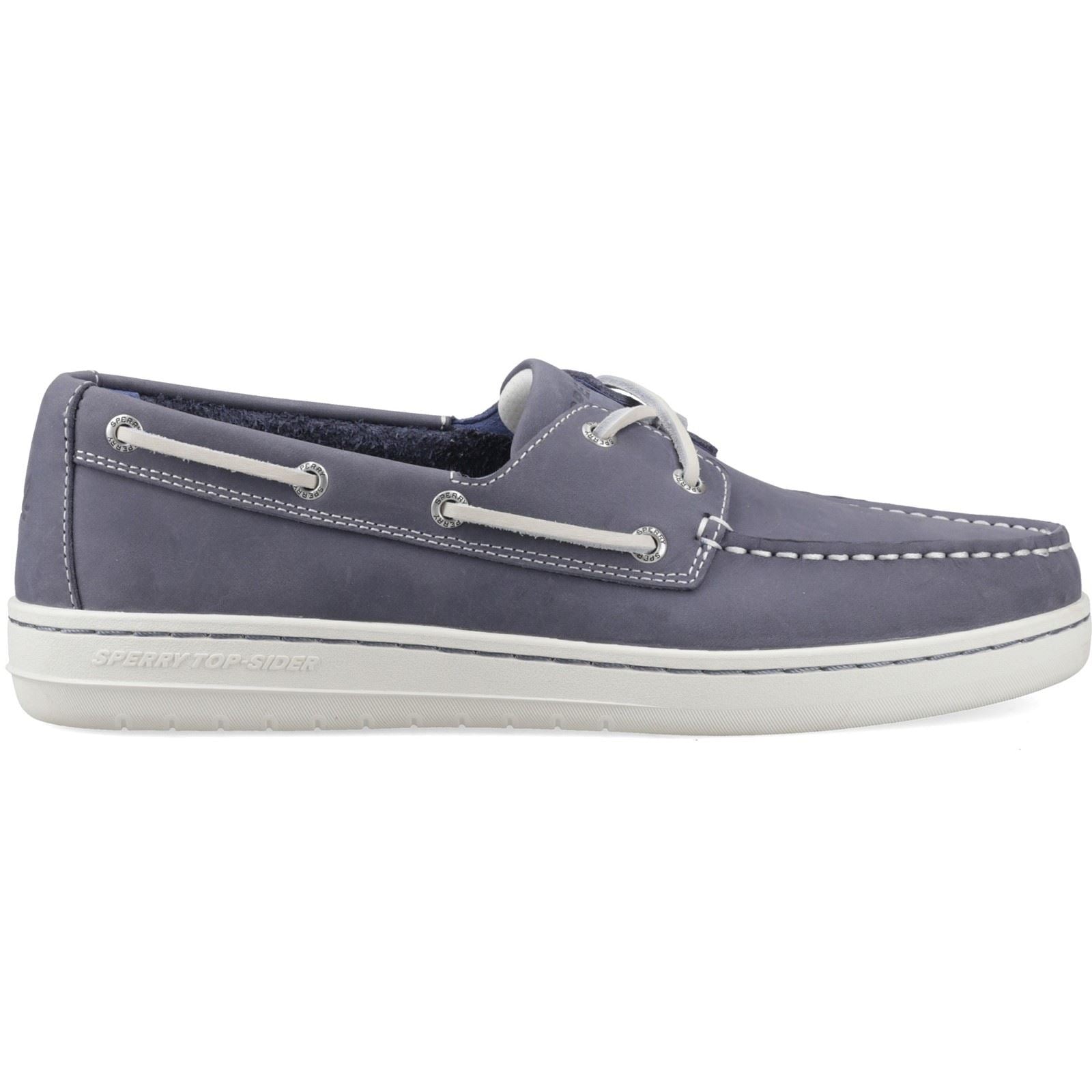 Sperry Strake 2-Eye Boat Chaussures De Bateau Pour Hommes En Cuir Navy