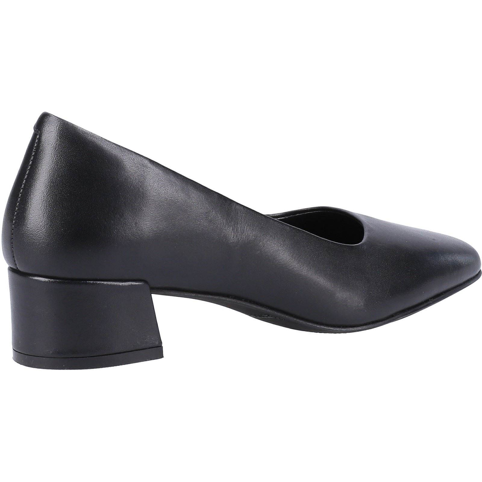 Hush Puppies Alina Court Shoe Talons Hauts Noirs Pour Femmes En Cuir