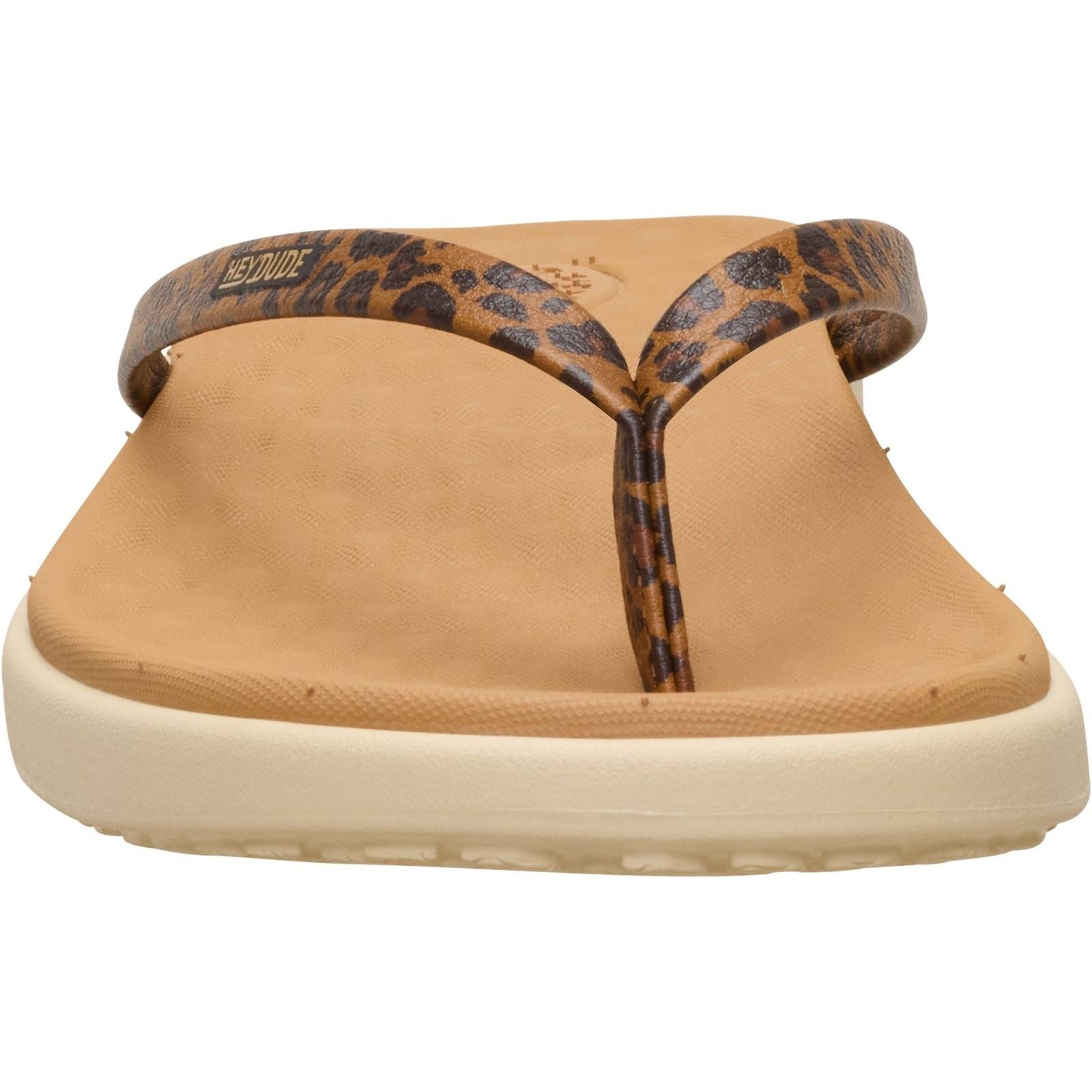 HEYDUDE Maui Breeze Tongs En Léopard Fauve Pour Femmes En Polyuréthane