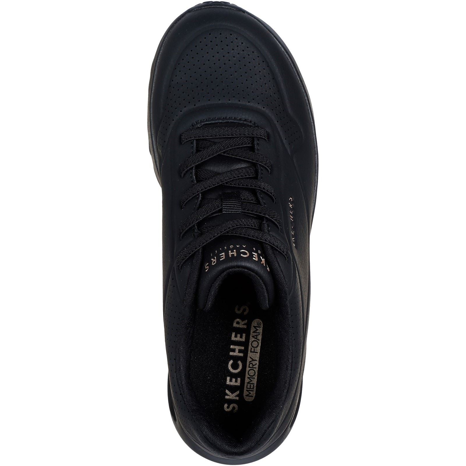 Skechers Uno Lite Lite Work Sneakers Noires Pour Femmes En Synthétique