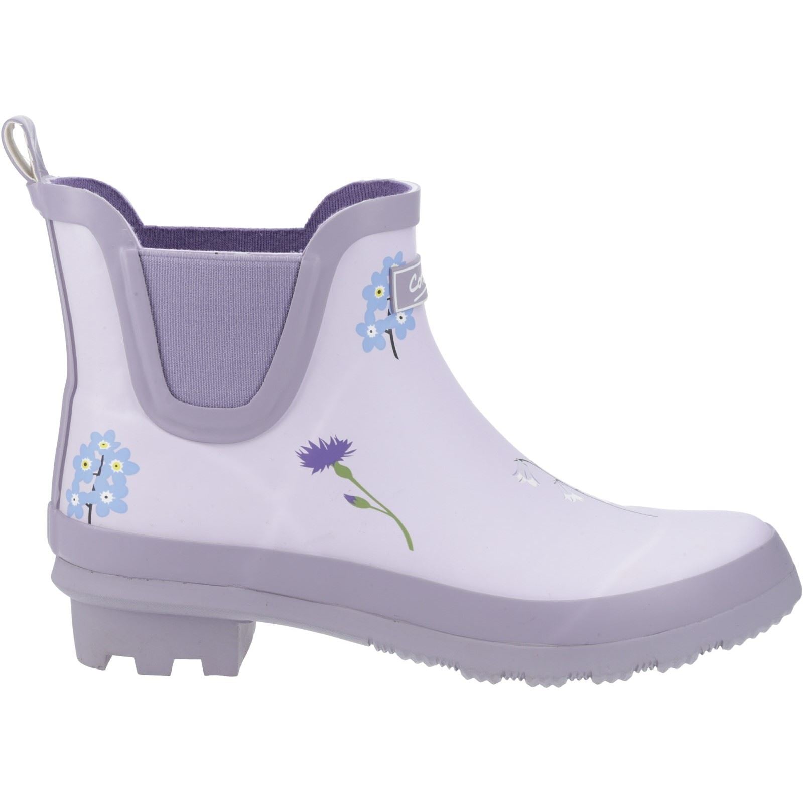 Cotswold Wildflower Ankle Bottes Wellington Lilas En Caoutchouc Pour Femmes